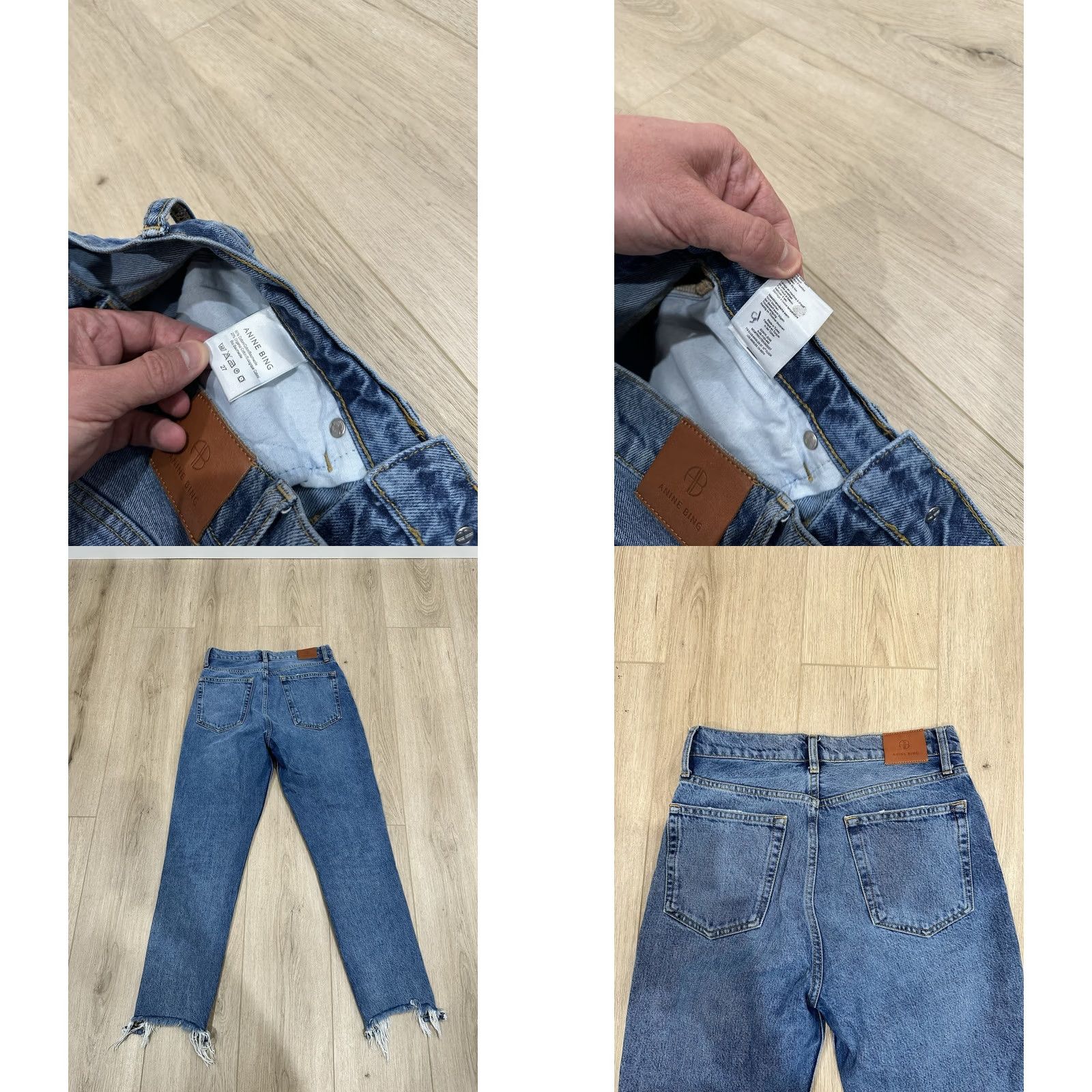 Anine Bing ANINE BING Sonya High-Rise Skinny Jeans with Raw Frayed Hem 27 Jeans Women 27 Blue Straight Mens Womens Girls Size 27" / US 4 / IT 40 - 8 Thumbnail