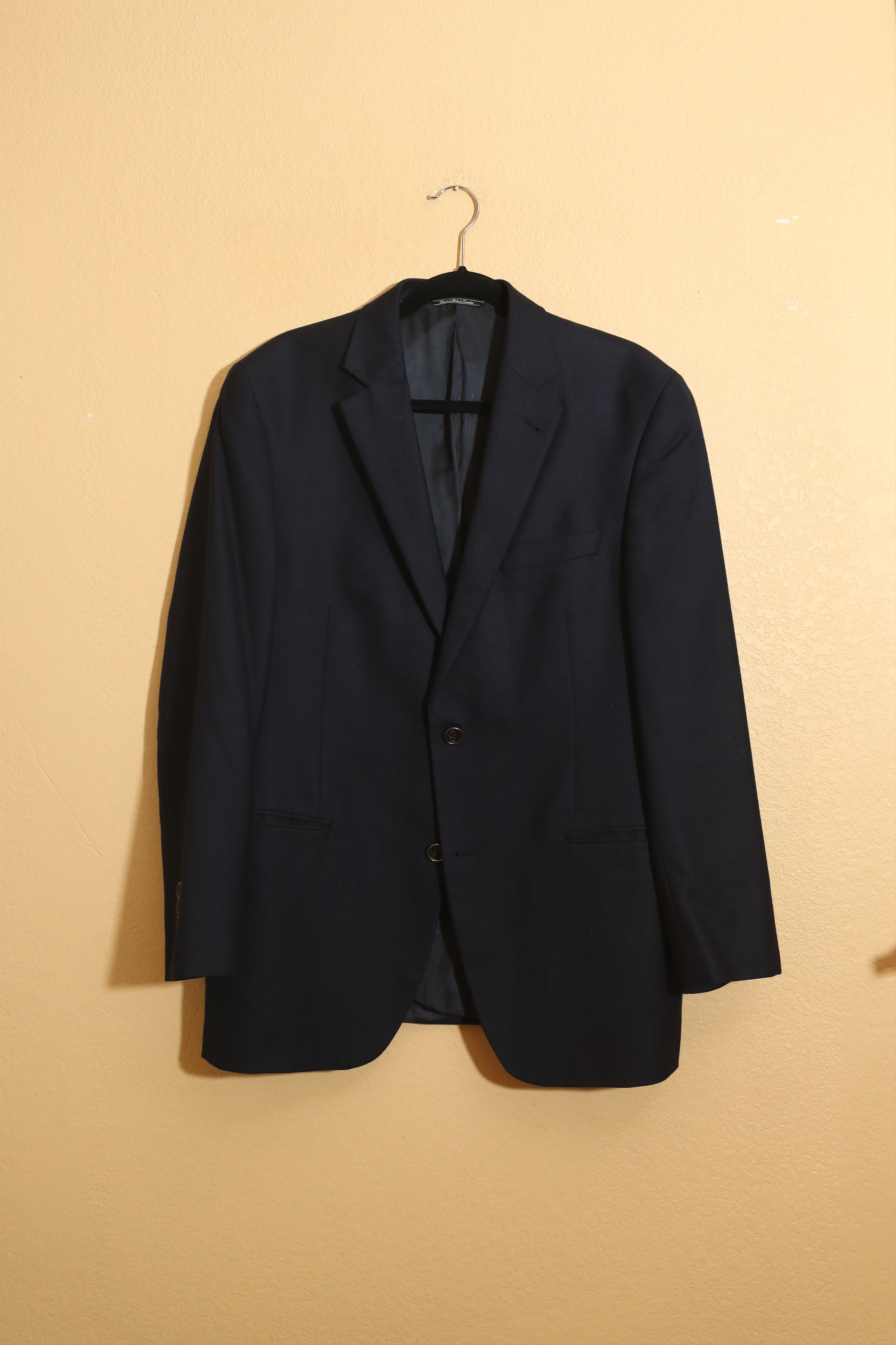 Saks Fifth Avenue Saks 5th Ave Cashmere Navy Suit Jacket (42R) Size 42R - 1 Thumbnail