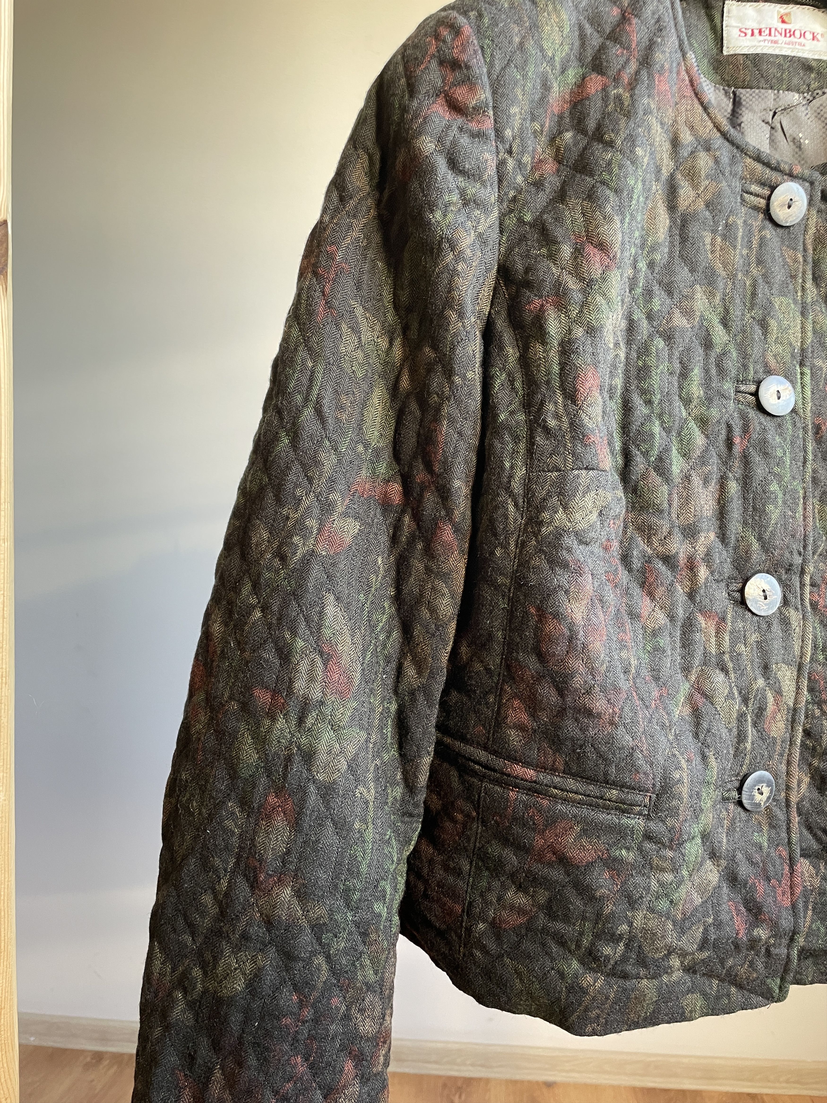 Other Steinbock Tyrol Austria Wool Quilted Collarless Jacket Size XL / US 12-14 / IT 48-50 - 5 Thumbnail
