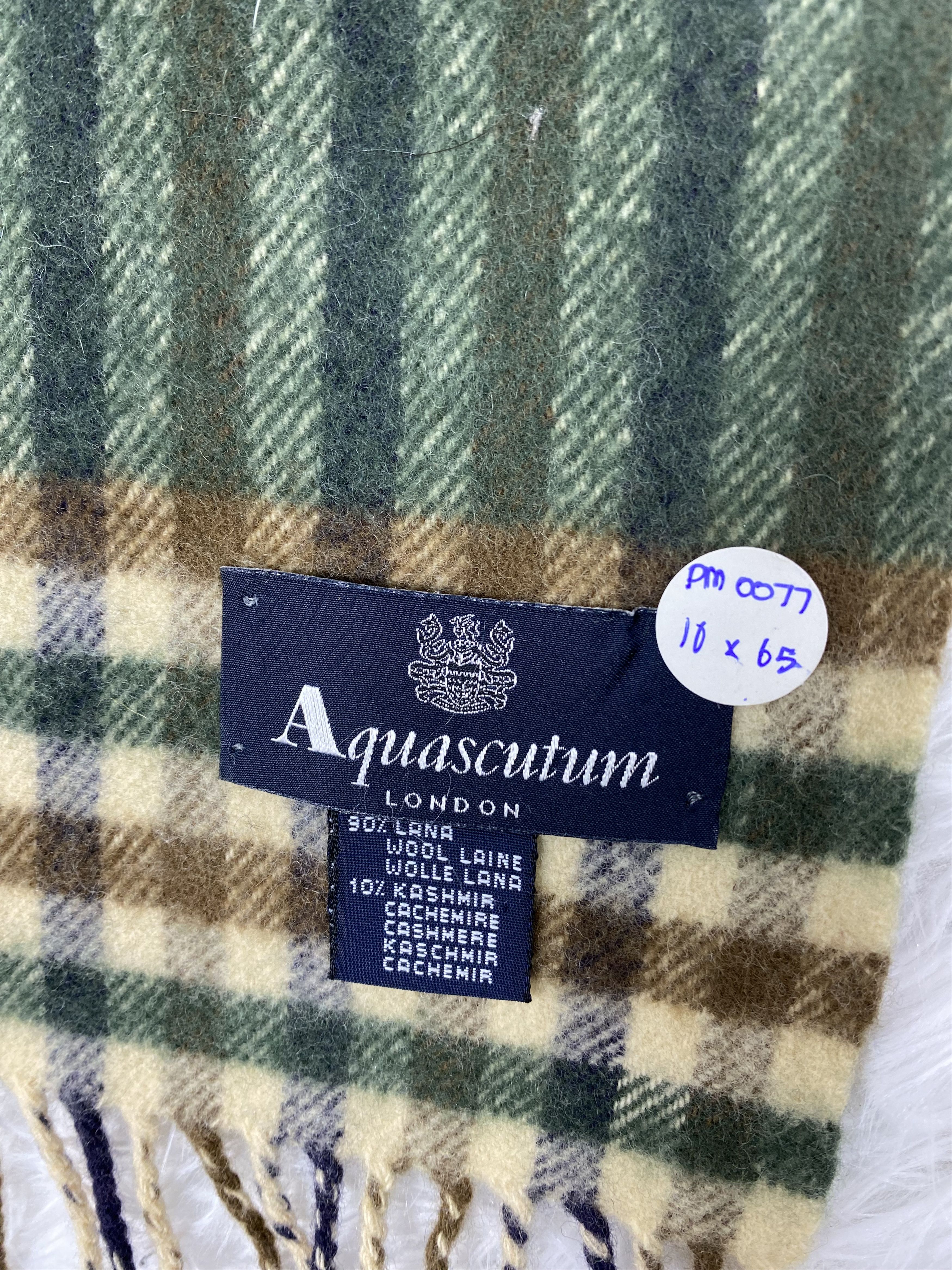 Aquascutum Vintage Aquascutum Scarf / Muffler Neckwear PM0077 Size ONE SIZE - 2 Thumbnail