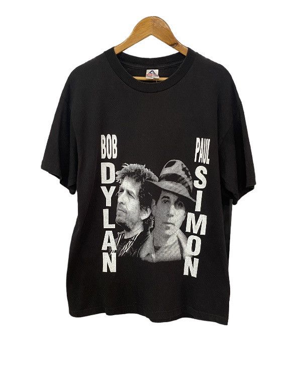 Band Tees ✅ VINTAGE BOB dylan and PAUL Simon tour in concert tee shirt Size US L / EU 52-54 / 3 - 1 Thumbnail