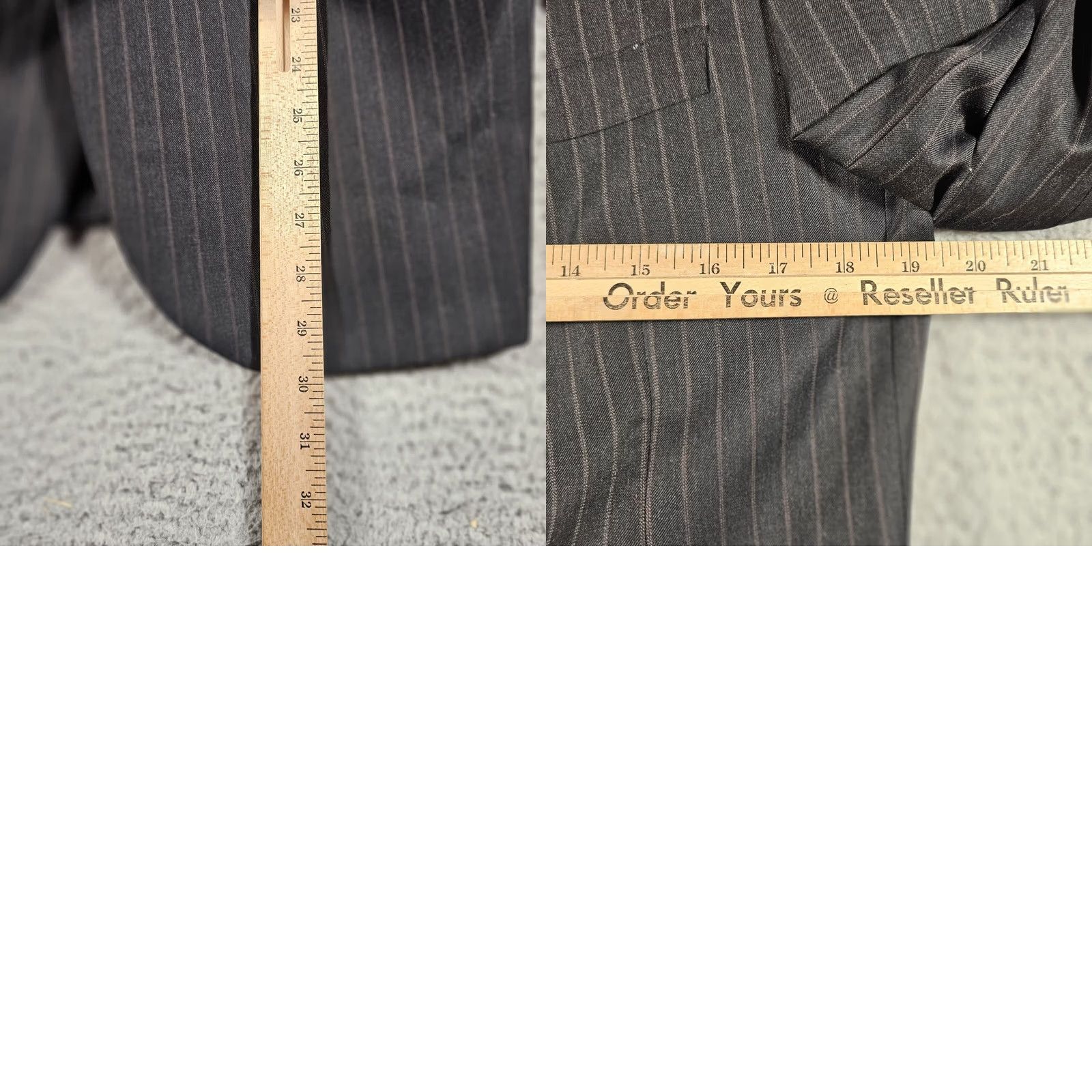 Vintage Giovan & Carlo Super 120s Mens Blazer Sport Coat Dark Gray Size 44R - 8 Thumbnail