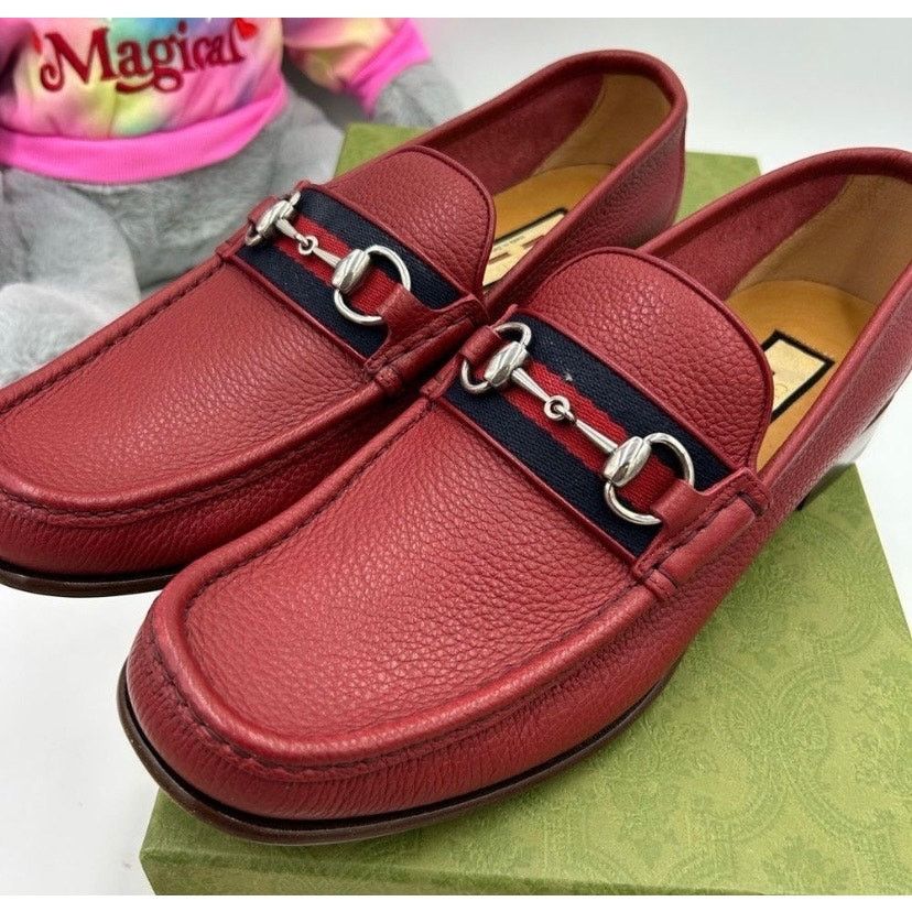 Gucci Men's Gucci horse bit web striped loafer size 9 Size US 9.5 / EU 42-43 - 2 Thumbnail