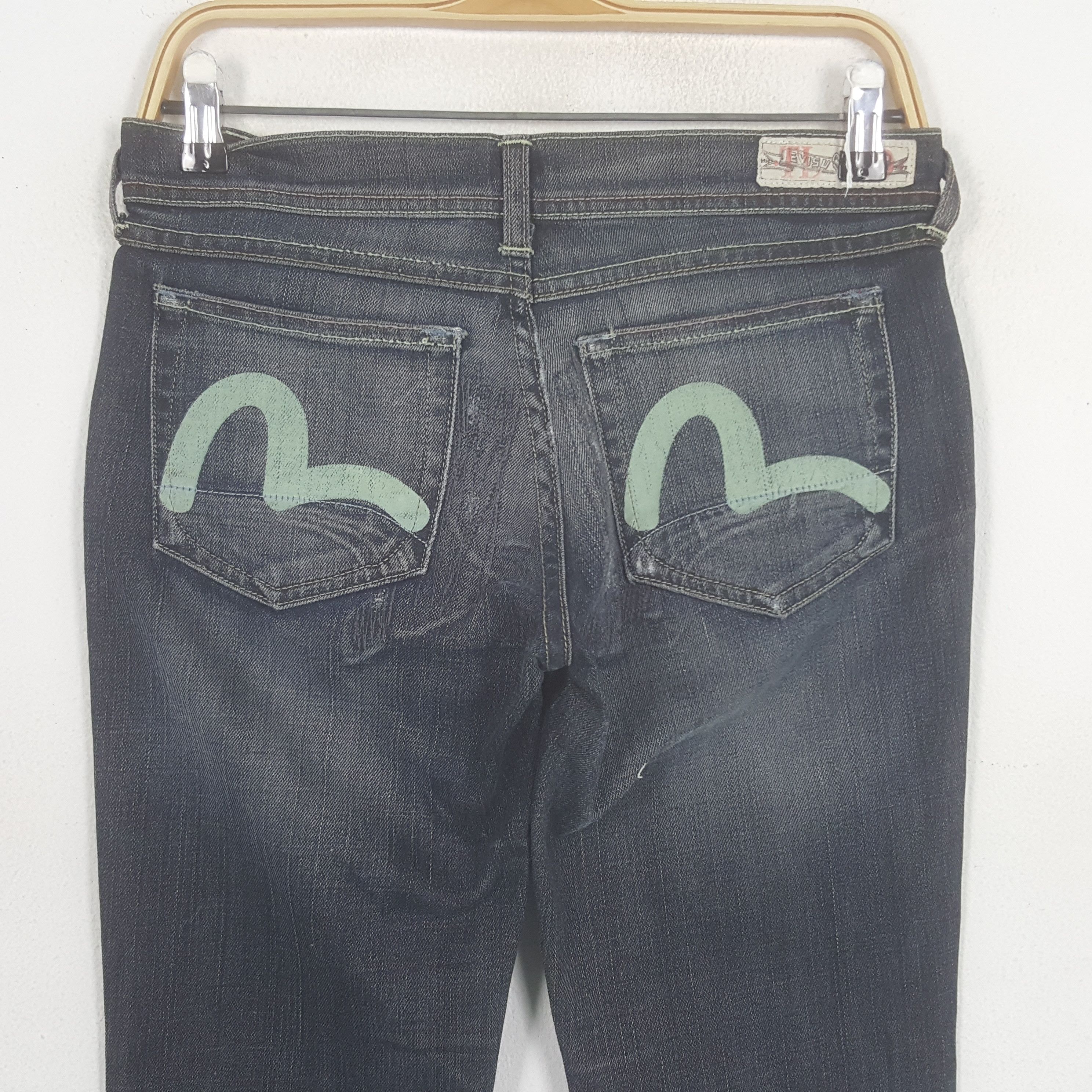 Evisu × Puma × Vintage Vintage Evisu x PUMA Custom Grey Daicock Jeans Size 30" / US 8 / IT 44 - 5 Thumbnail