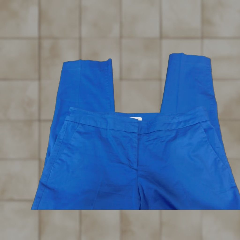 Vintage New York and Company Womens Pants 10 Blue Straight Chino Regular Inseam 26 in Stretch Comfort Casual 90s? American Environment? Size 32" / US 10 / IT 46 - 1 Thumbnail