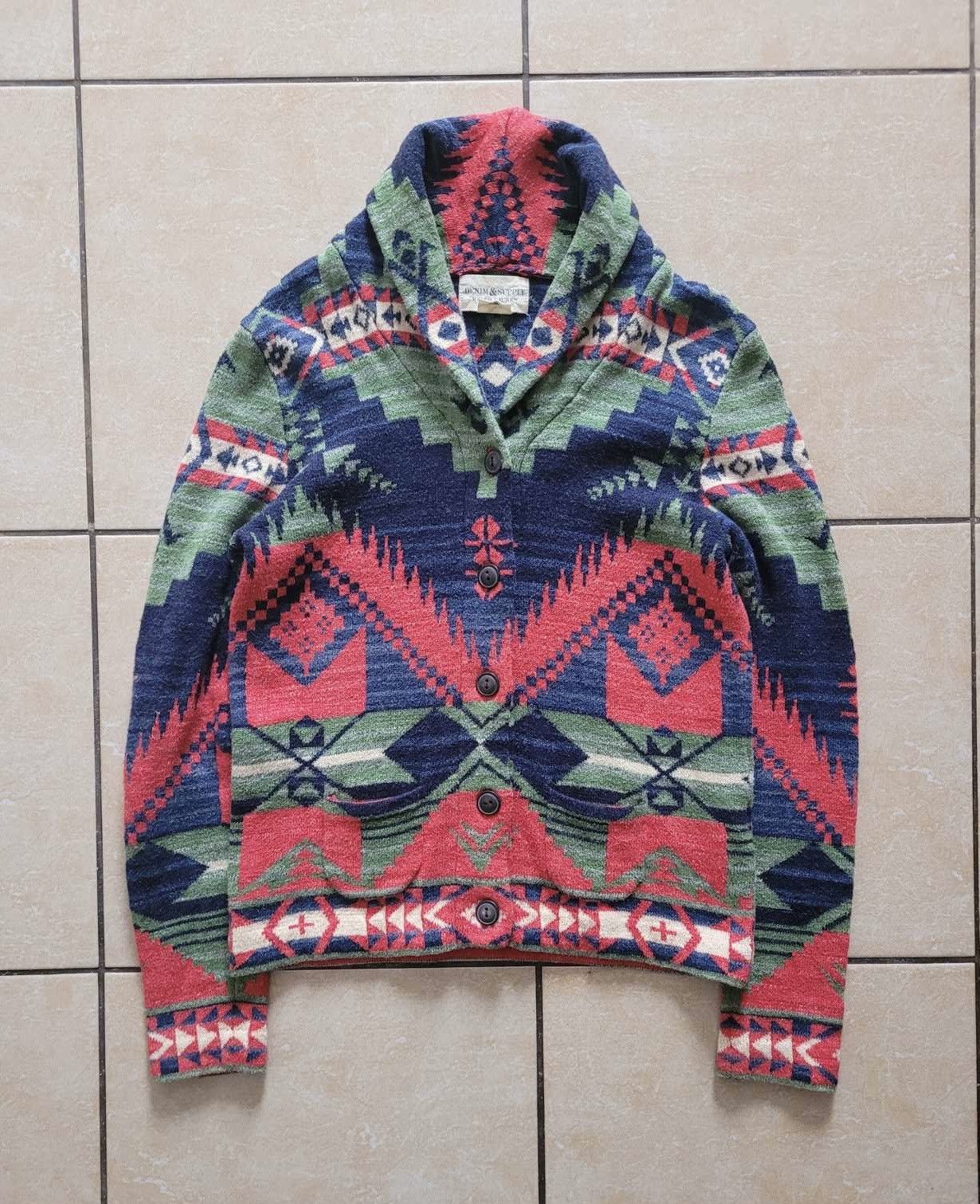 image of Denim And Supply Ralph Lauren x Polo Ralph Lauren Vintage Ralph Laurent Denim & Supply Aztec Navajo