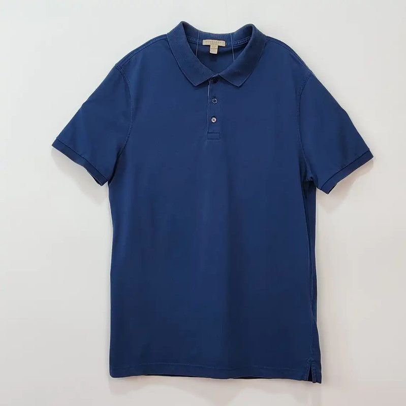 Burberry Burberry Men's Navy Cotton Polo Size US L / EU 52-54 / 3 - 1 Thumbnail
