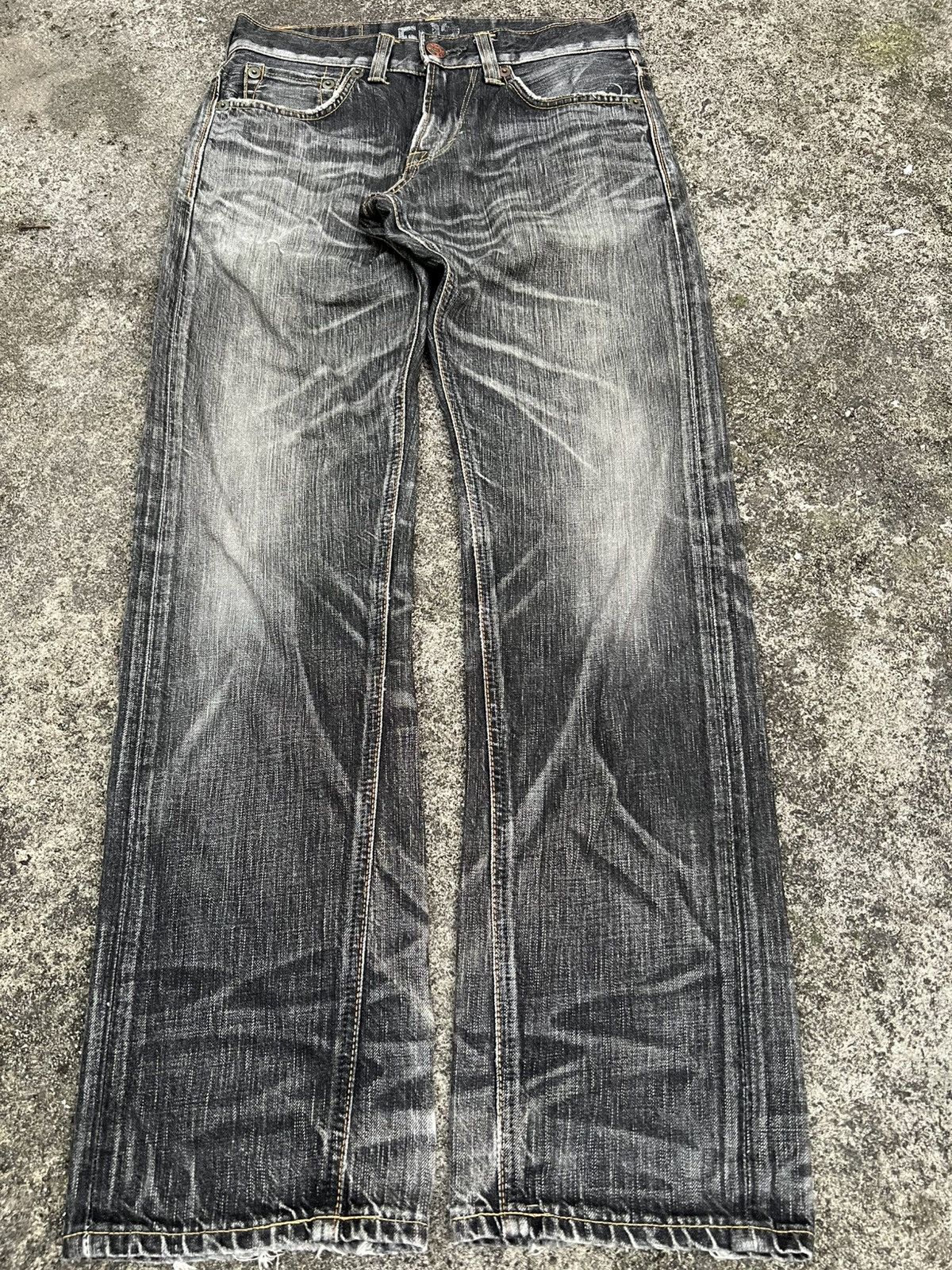 Edwin VINTAGE EDWIN 503 BLUE TRIP DISTRESS PUNK JEAN JAPAN Size US 29 - 1 Thumbnail