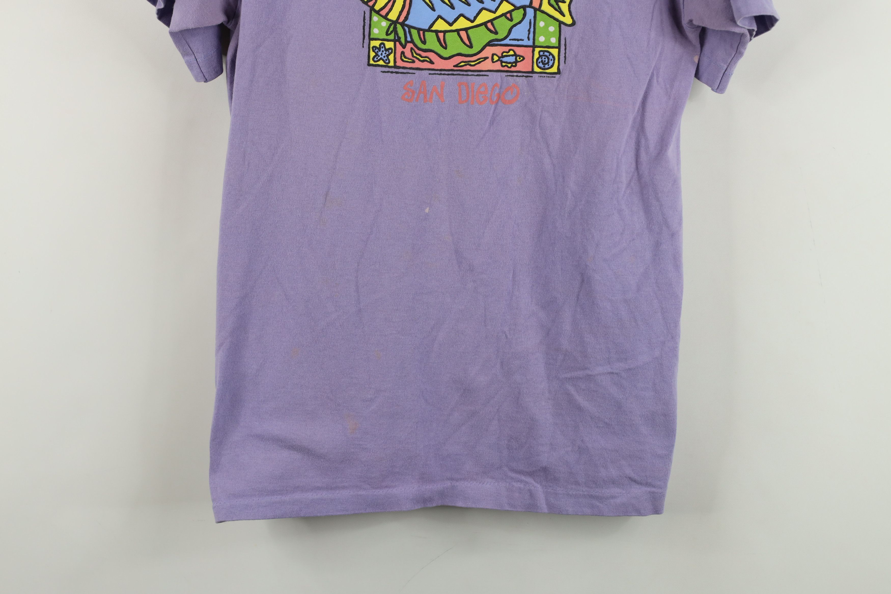 Vintage Vintage 90s Streetwear San Diego Fish Art T-Shirt USA Size M / US 6-8 / IT 42-44 - 3 Thumbnail