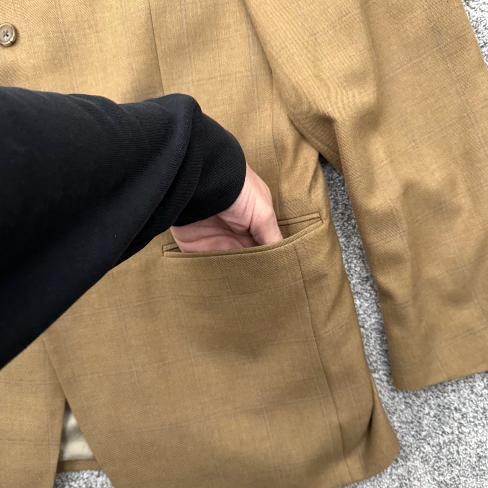 Vintage VINTAGE Axcess Suit Coat Mens 44L Blazer Single-Breasted Notch 3-Button 42 Chest Brown Formal Size 44R - 3 Thumbnail