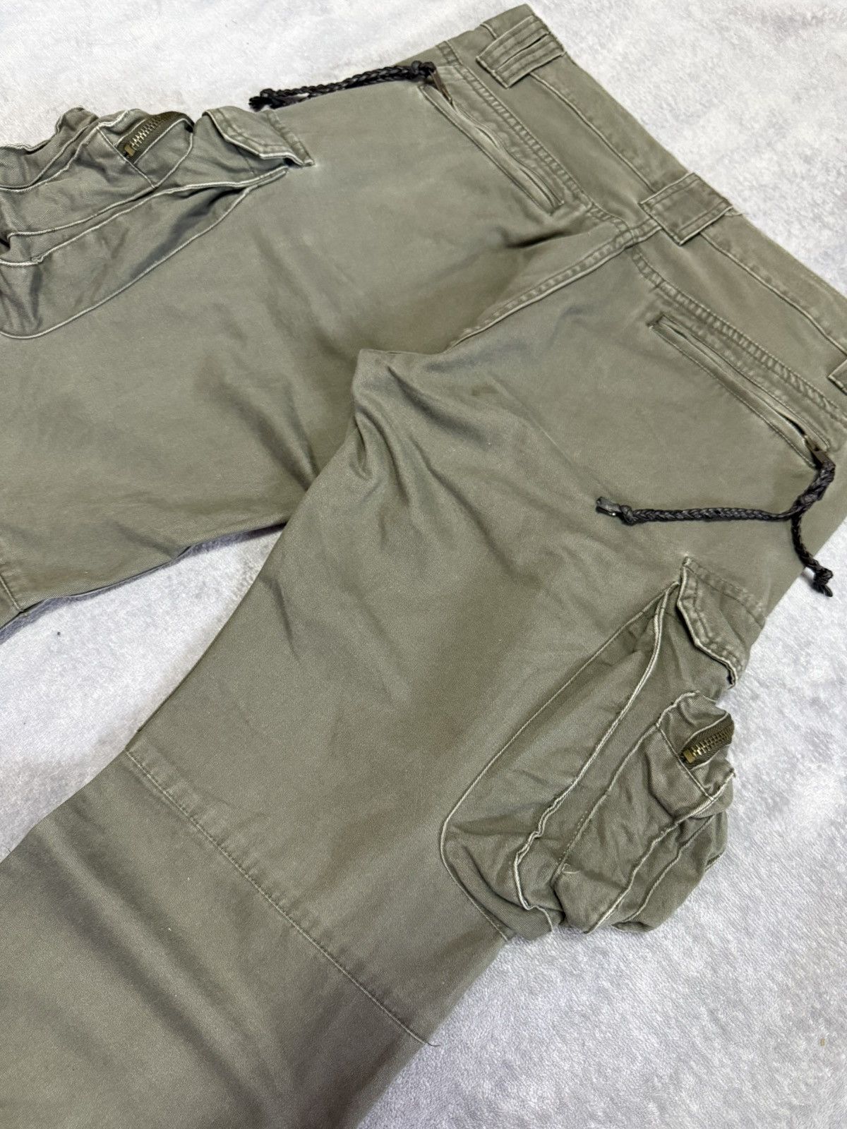 Le Grande Bleu (L.G.B.) 2000s Archive LGB Junya Kapital Style Flared Cargo Pants Size US 32 / EU 48 - 16 Thumbnail