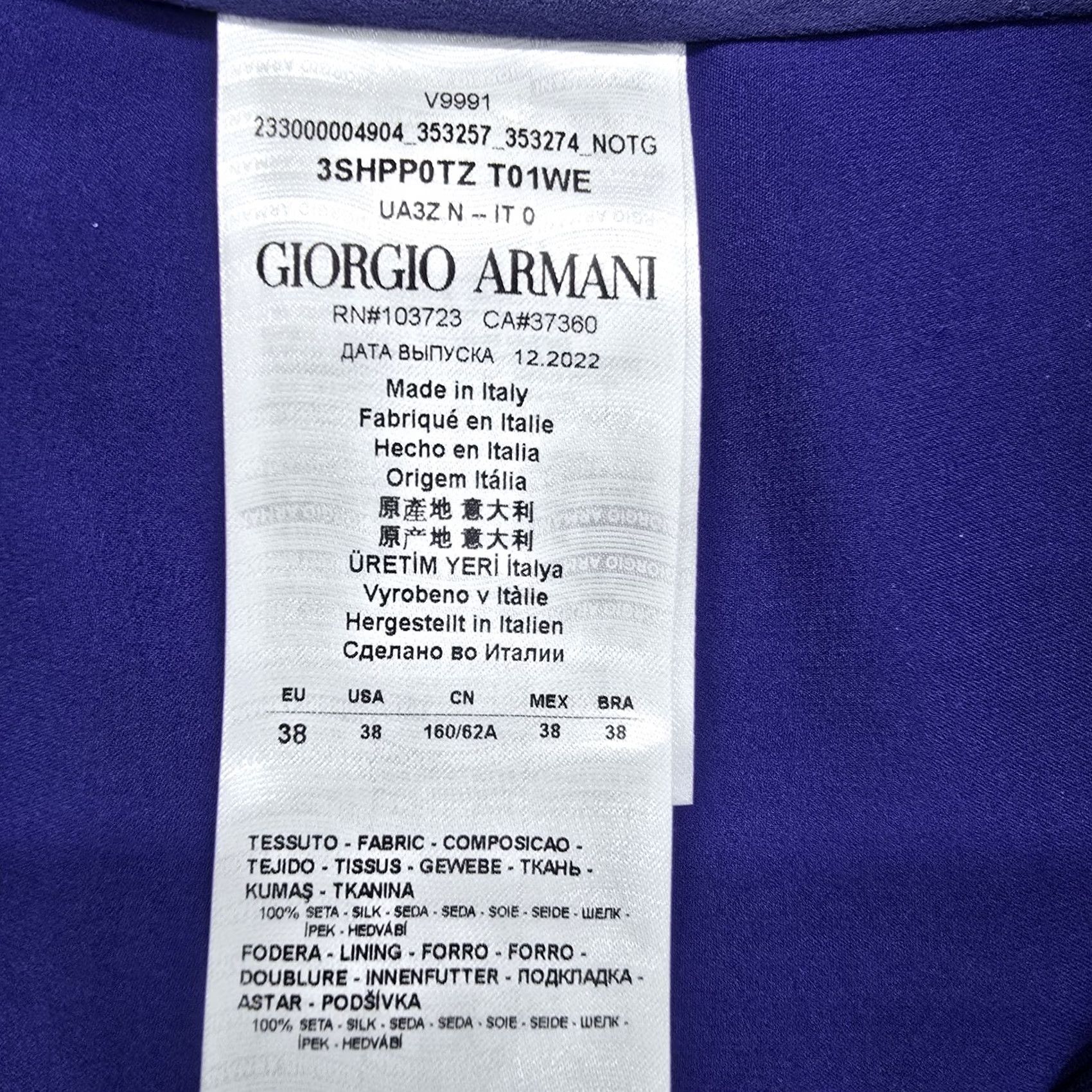 Giorgio Armani Giorgio Armani Women's Navy Wide Leg Silk Trousers 38 BNWT XS? Size ONE SIZE - 4 Thumbnail