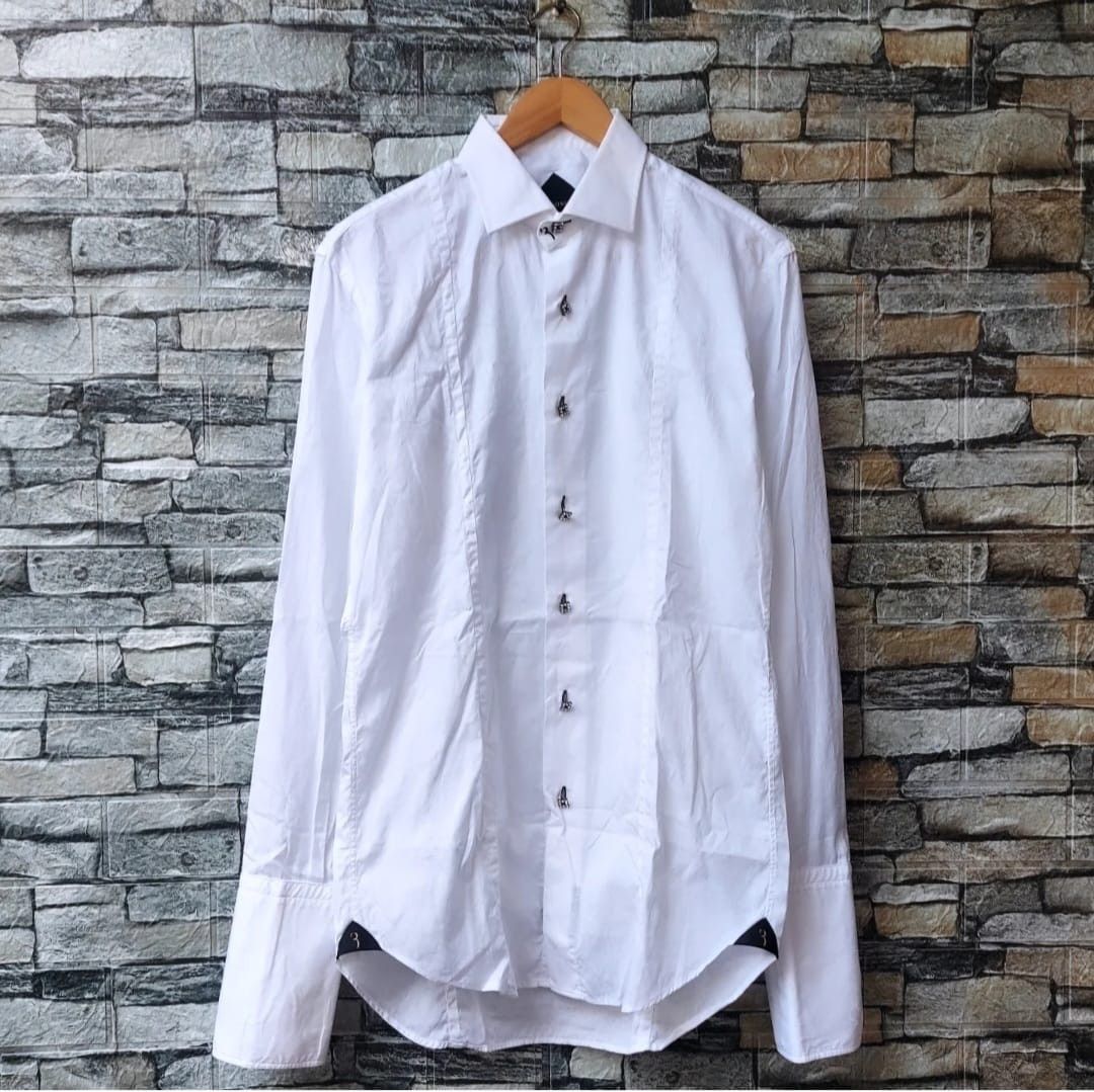 Billionaire Couture Billionaire Plain White Long Sleeve Button Bag Size US S / EU 44-46 / 1 - 1 Thumbnail