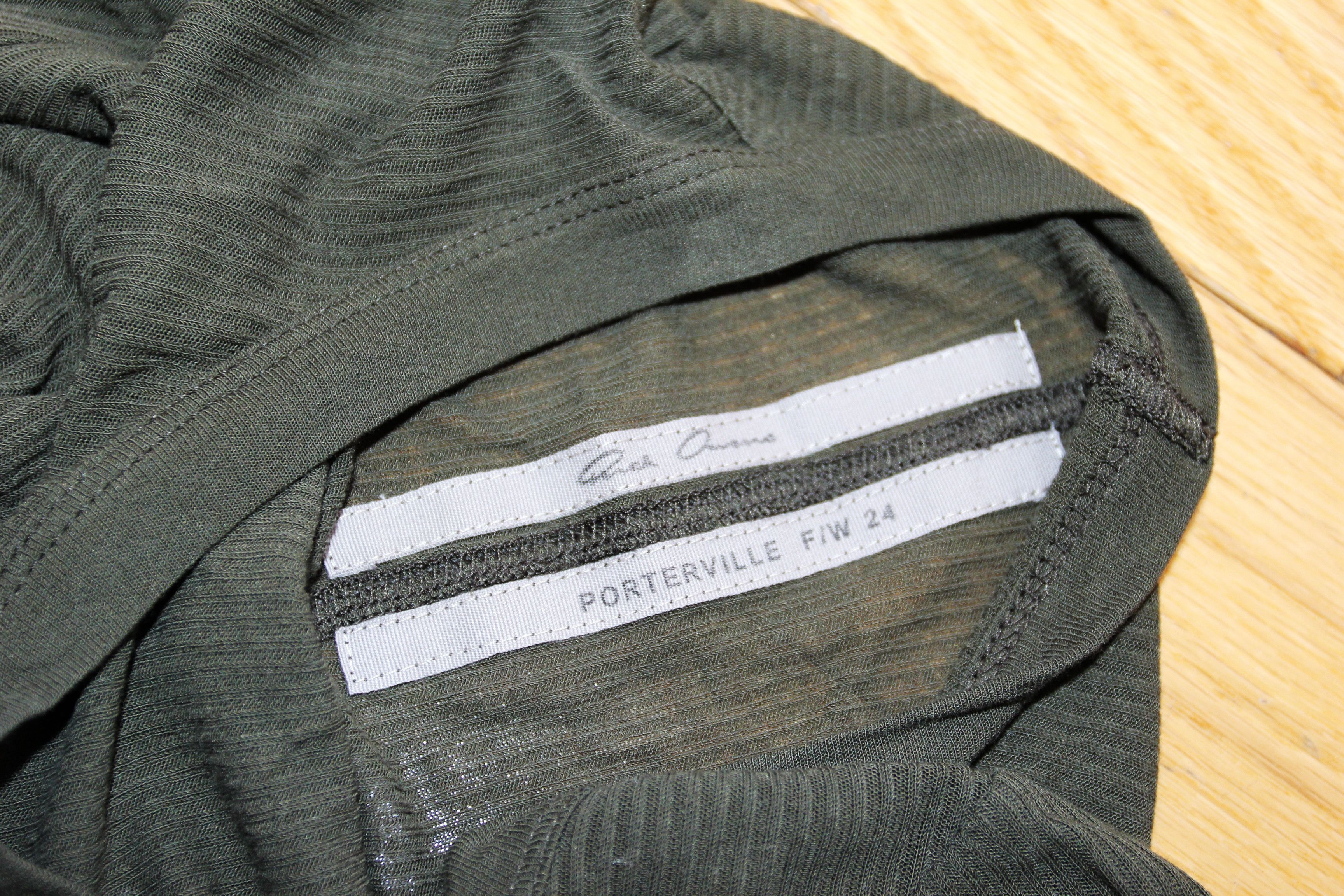 Rick Owens BNWT AW24 RICK OWENS "PORTERVILLE" RIB LS T TSHIRT FOREST XS Size US XS / EU 42 / 0 - 9 Thumbnail