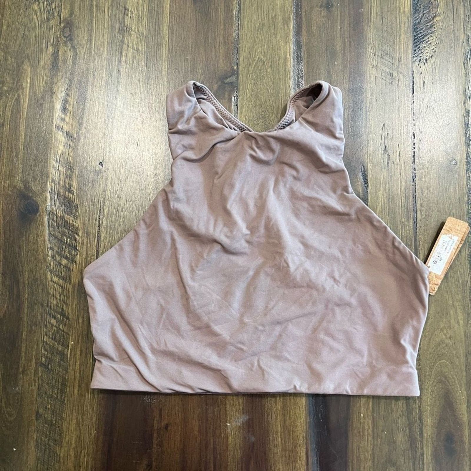 SKIMS NWT Skims Fits Everybody High Neck Bra Umber - Size S Size ONE SIZE - 1 Thumbnail