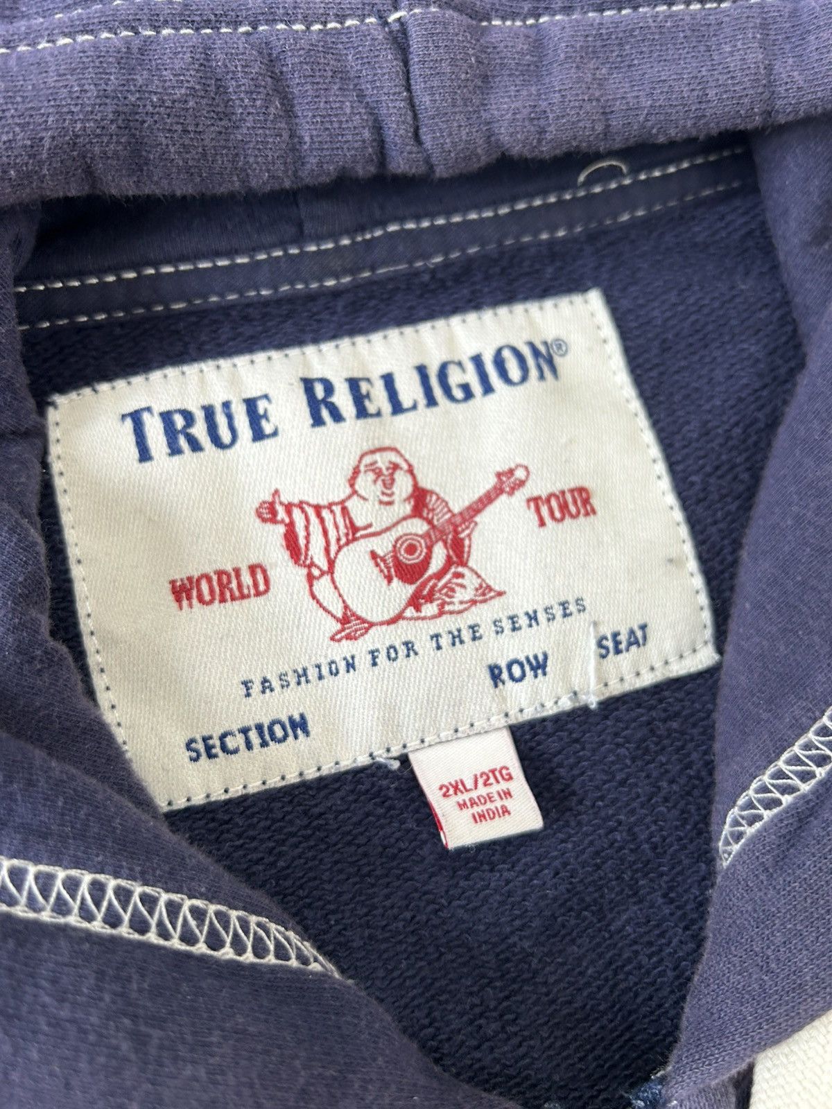 True Religion True Religion vintage Navy blue zip hoodie big logo Size US XXL / EU 58 / 5 - 3 Thumbnail