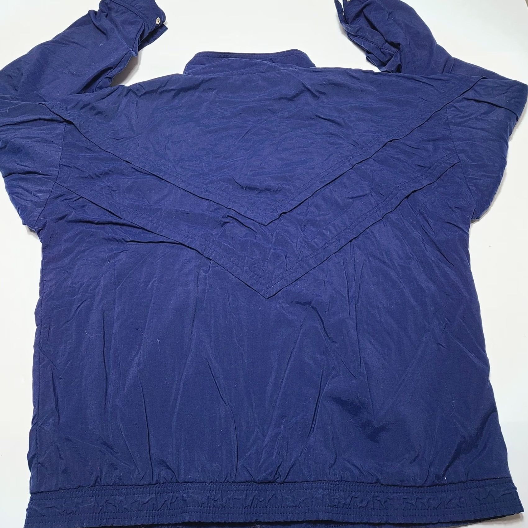 Adidas VINTAGE Adidas Track Jacket Men L 90s Nylon Windbreaker Cotton Lined Blue Embroidered Logo Zipper Windbreaker Size US L / EU 52-54 / 3 - 3 Thumbnail