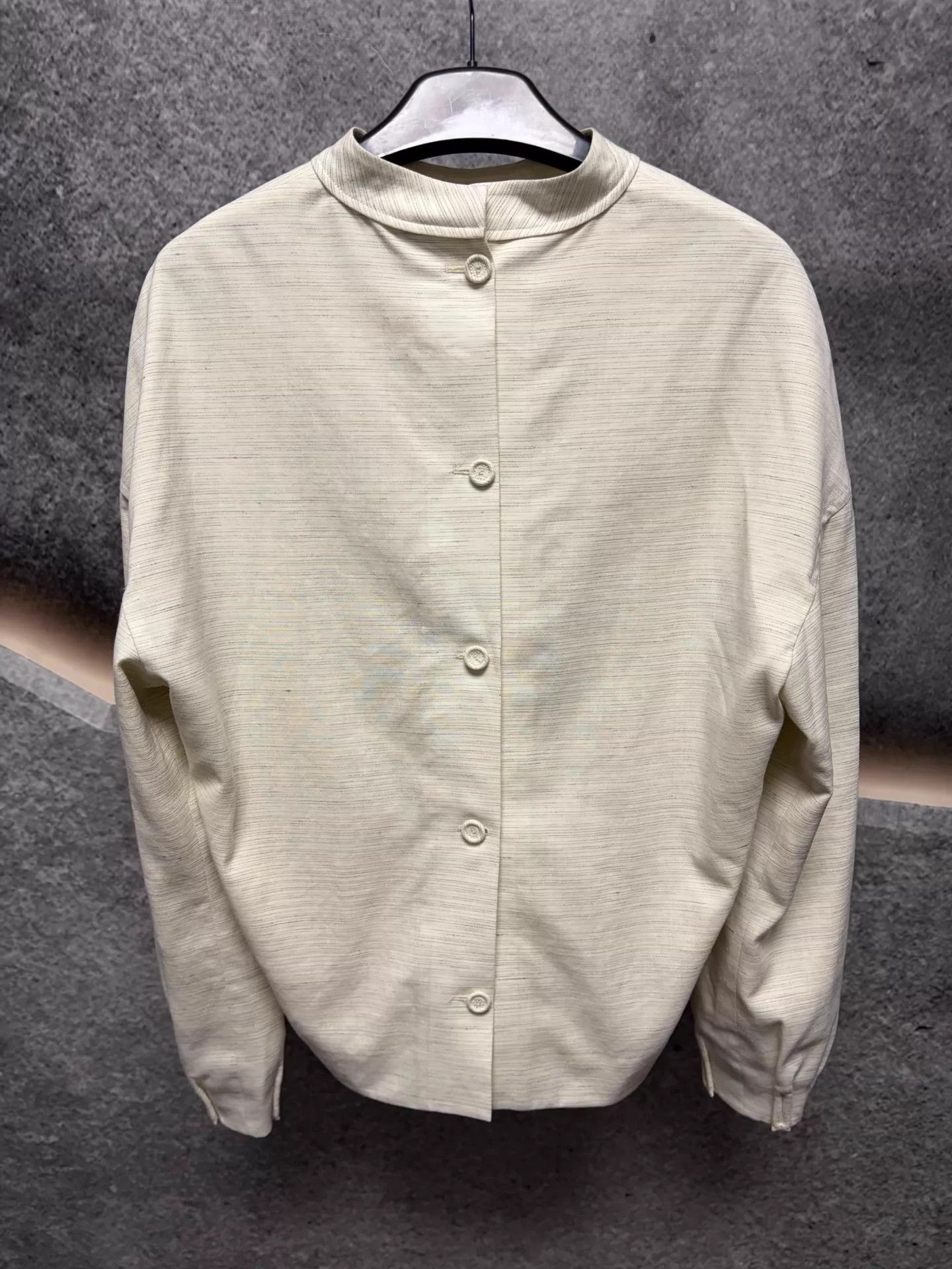 Dior Dior FW23 Beige Stripe Stand Collar Jacket 48 Size US M / EU 48-50 / 2 - 2 Thumbnail