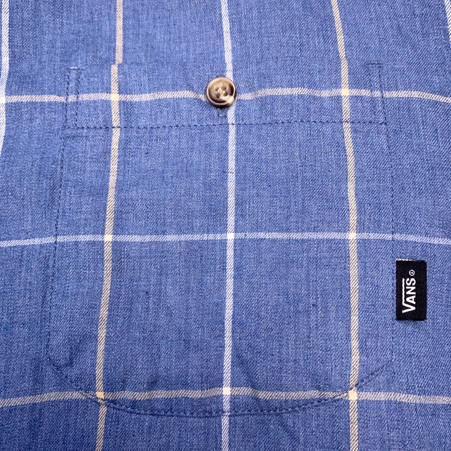 Vans Vans Shirt Mens XL Blue Plaid Button Up Size US XL / EU 56 / 4 - 6 Thumbnail