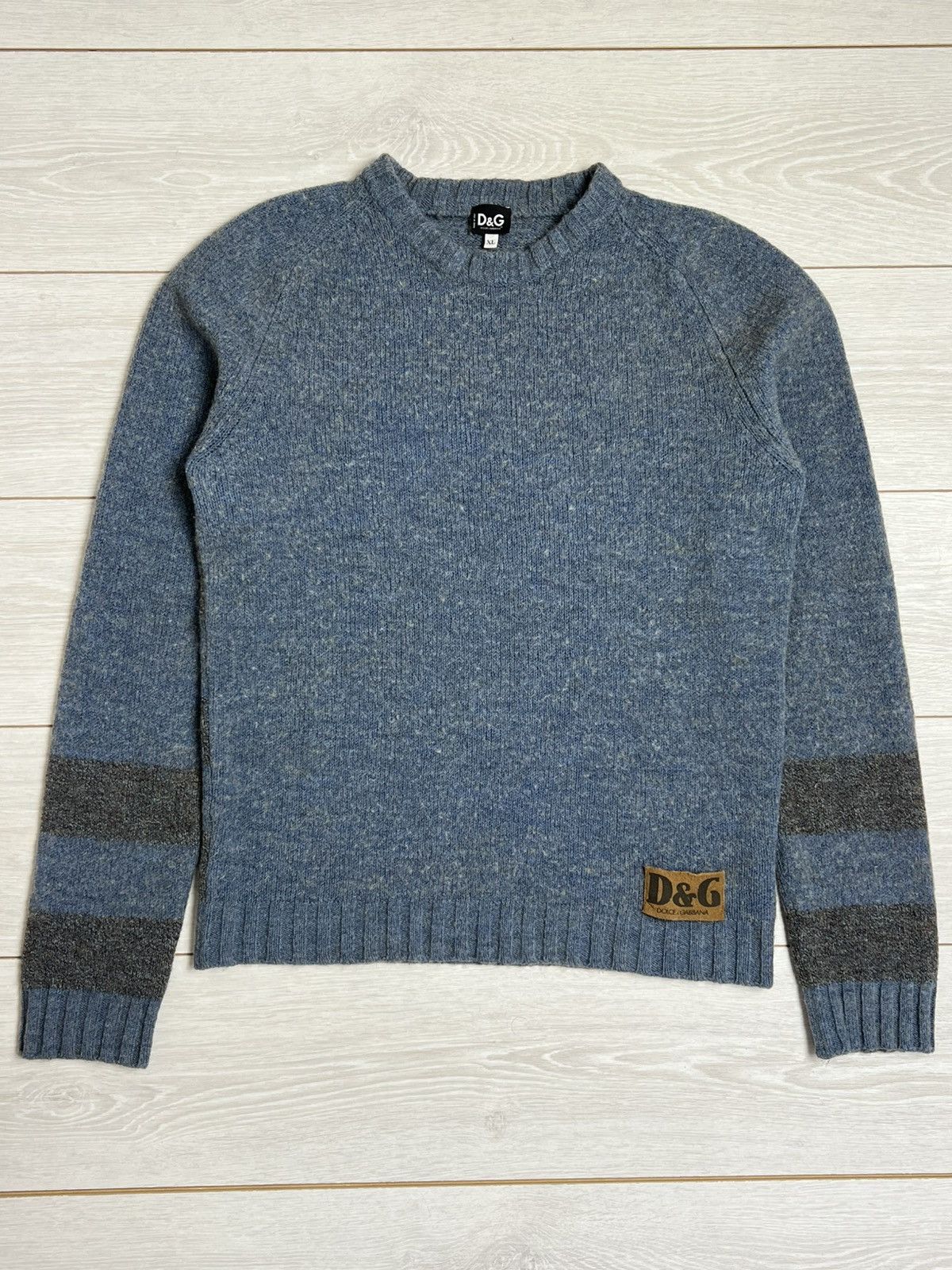 Dolce & Gabbana Vintage D&G Dolce & Gabbana Archival Leather Patch Knitwear Size US L / EU 52-54 / 3 - 1 Thumbnail