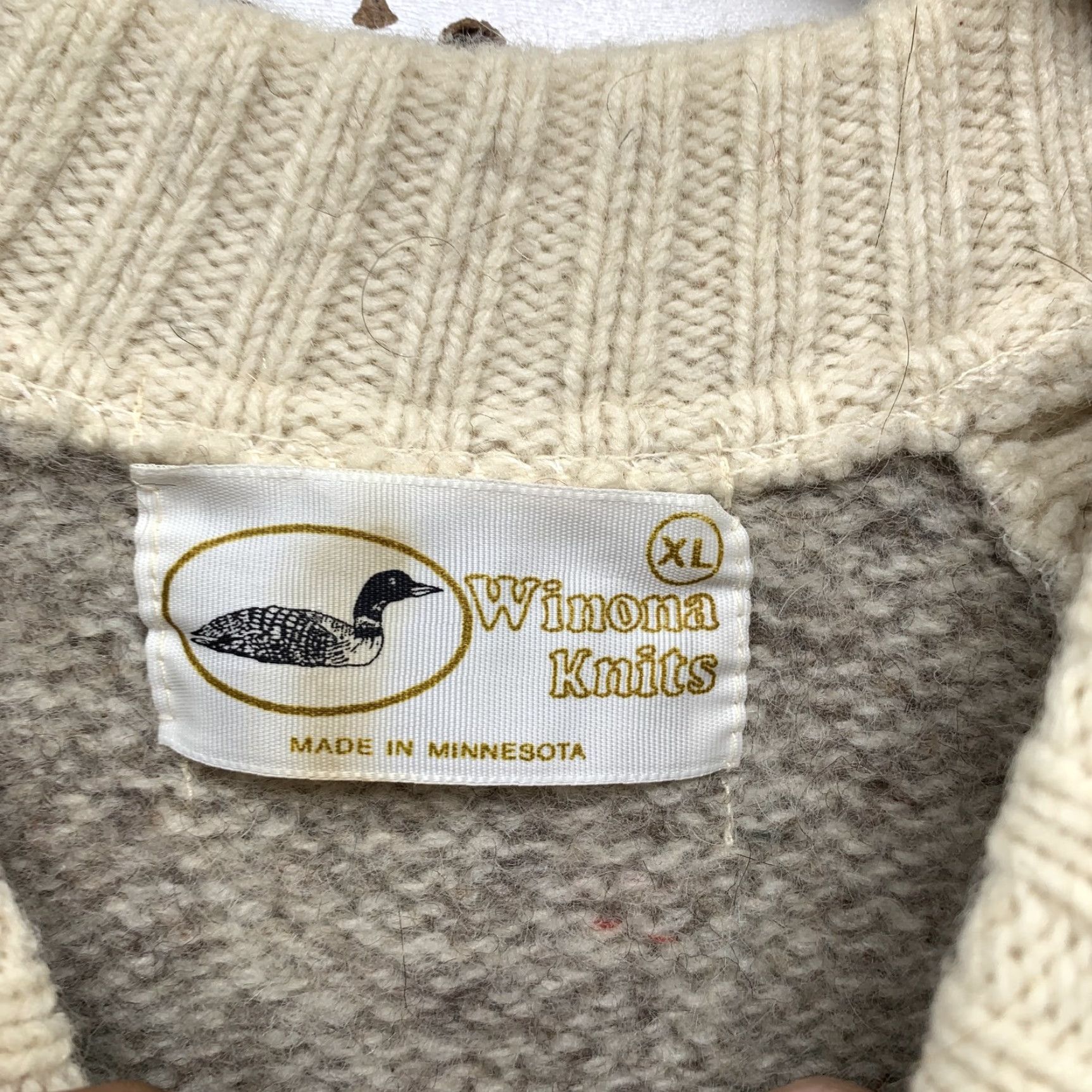 Vintage VINTAGE Winona Knits Sweater Shirt Womens Beige XL Long Sleeve Knit Made USA Pullover Winter 90s Mens Womens Size XL / US 12-14 / IT 48-50 - 2 Thumbnail
