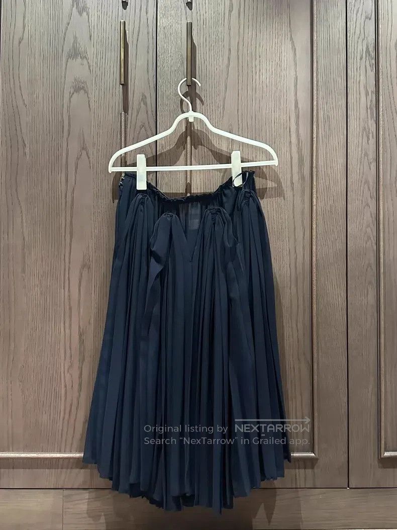 Comme des Garcons Comme Des Garcons size S Dark Blue Pleated Skirt Size 23" - 2 Thumbnail