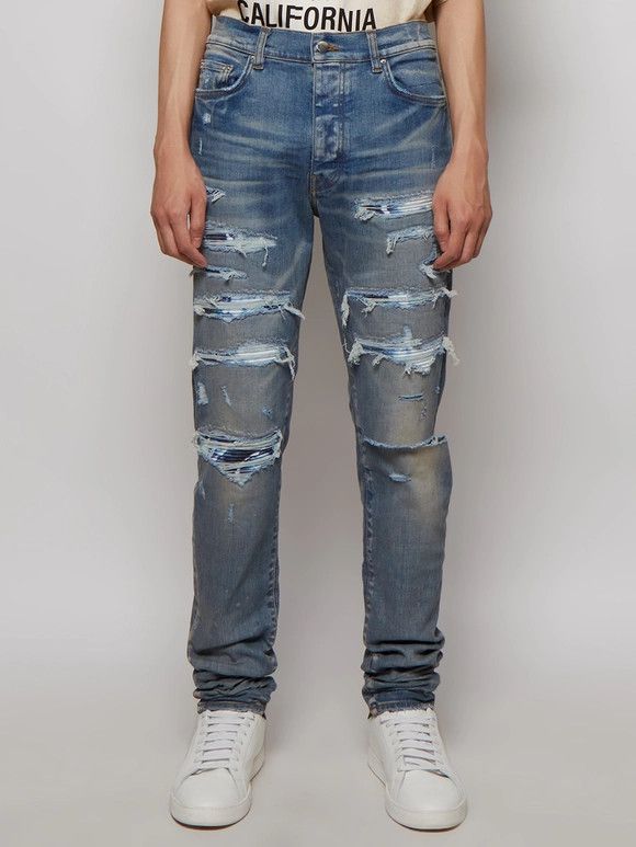 Amiri o1gr1nt0924 Tie Dye Bandana Thrasher Jeans in Clay Indigo Size US 34 / EU 50 - 2 Thumbnail