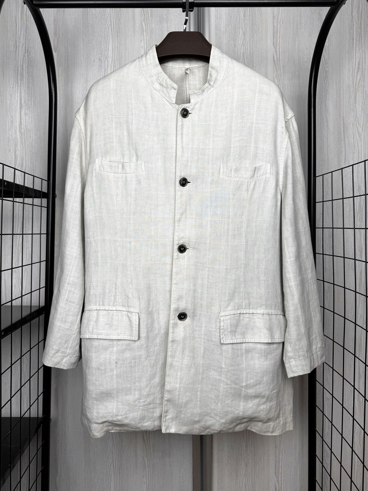 120% Lino 120% Lino White pure linen Blazer 4 pockets jacket size XXL Size US XXL / EU 58 / 5 - 2 Thumbnail