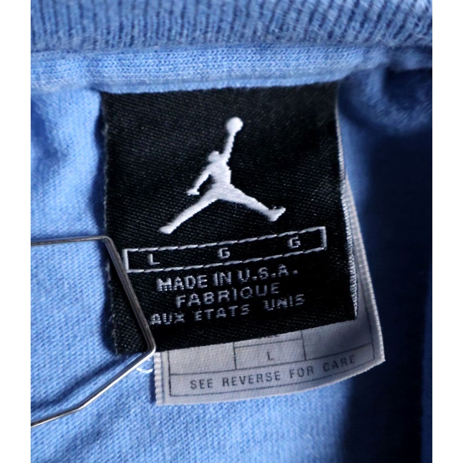 Jordan Brand VINTAGE Nike Jordan Long Sleeve Shirt Mens Large Blue USA Made 90s Retro Cotton Jersey Crew Neck T-Shirt Size US L / EU 52-54 / 3 - 3 Thumbnail