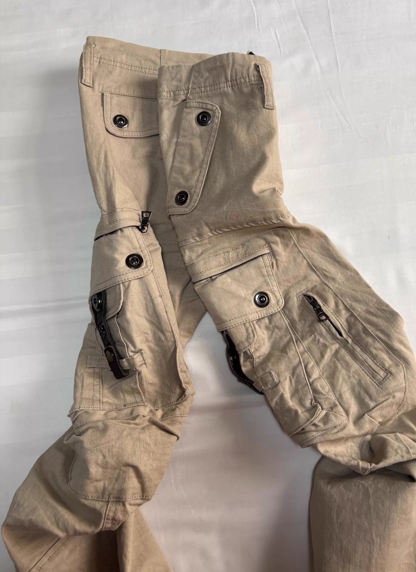 Tornado Mart Tornado Mart Vintage Tactical Cargo Pants Straps Pockets Pleats Size US 34 / EU 50 - 8 Thumbnail