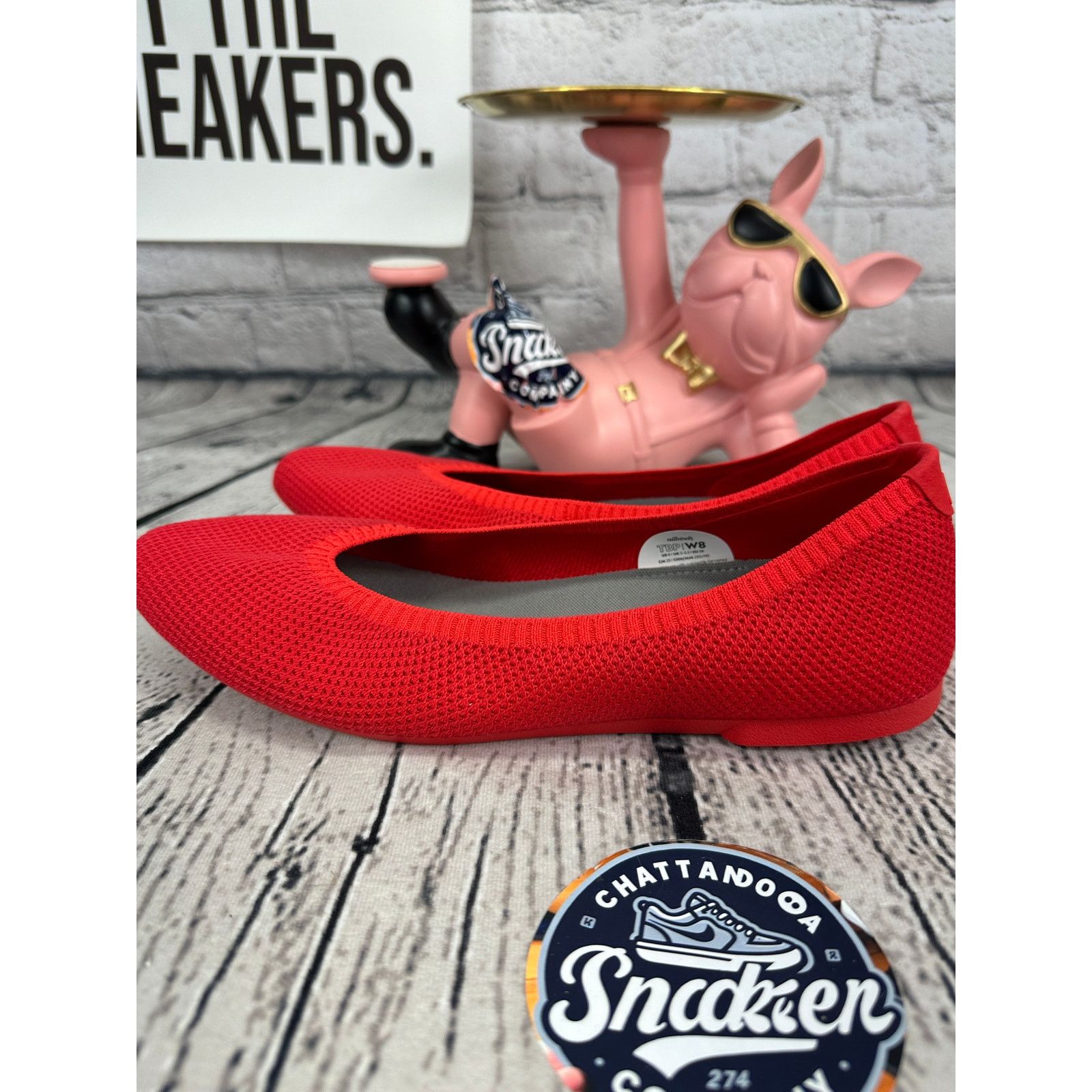 Allbirds Allbirds Tree Breezers Womens 7 Red Slip On Ballet Flats Size US 7 / IT 37 - 3 Thumbnail