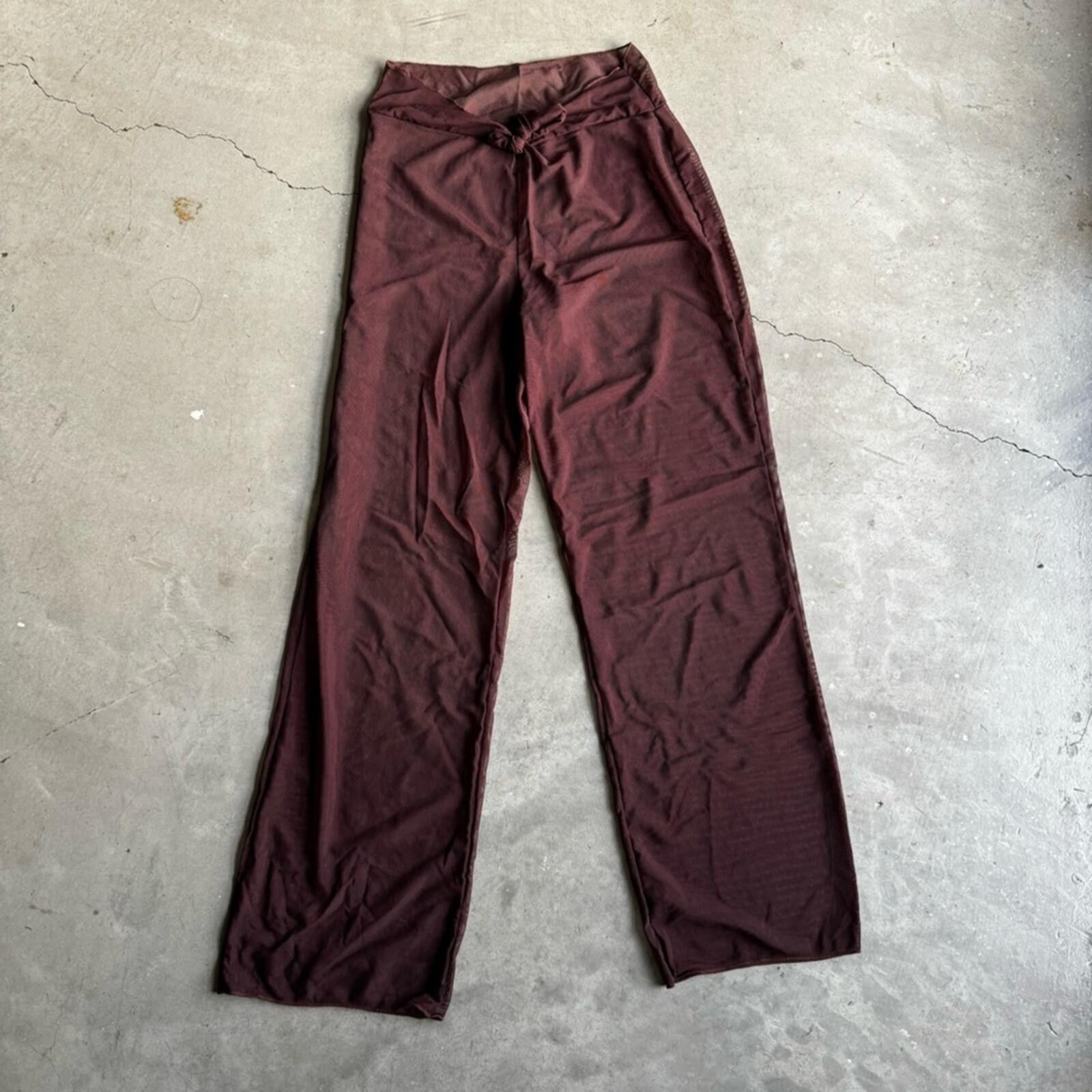 Fashion Nova ASOS / Mesh Swim Coverup Pants / Brown Size ONE SIZE - 1 Thumbnail