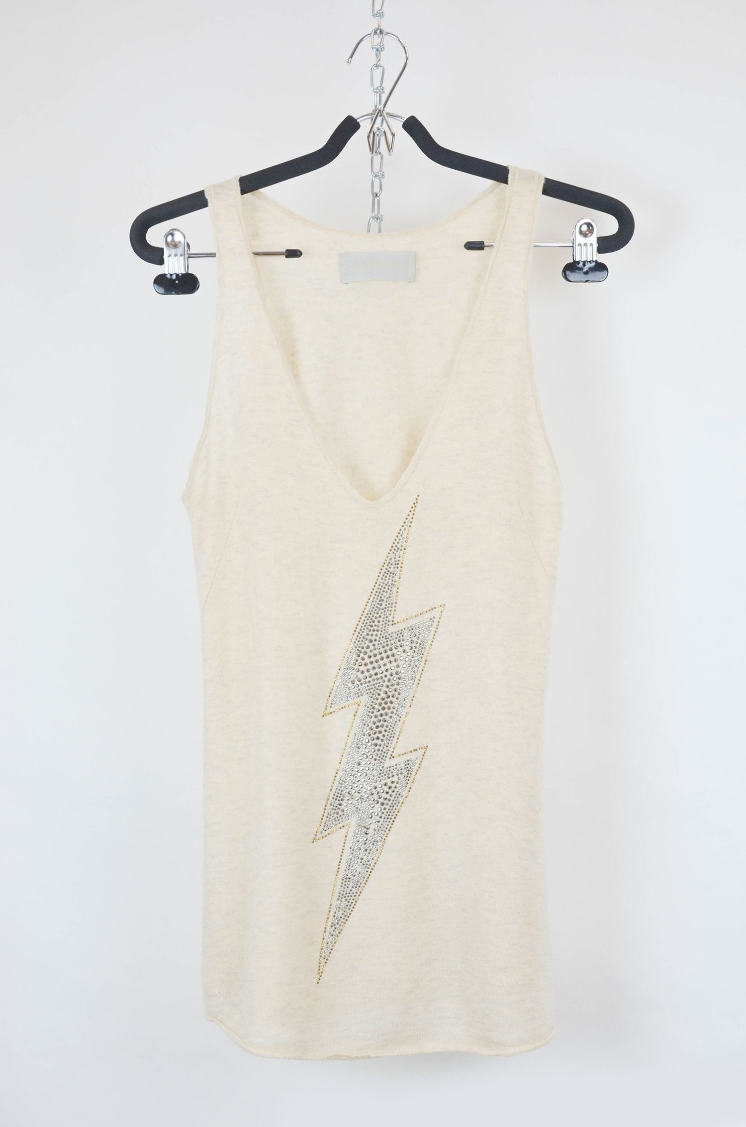 Zadig & Voltaire ZADIG & Voltaire Cashmere Lightning Print Tank Top - M Size M / US 6-8 / IT 42-44 - 1 Thumbnail