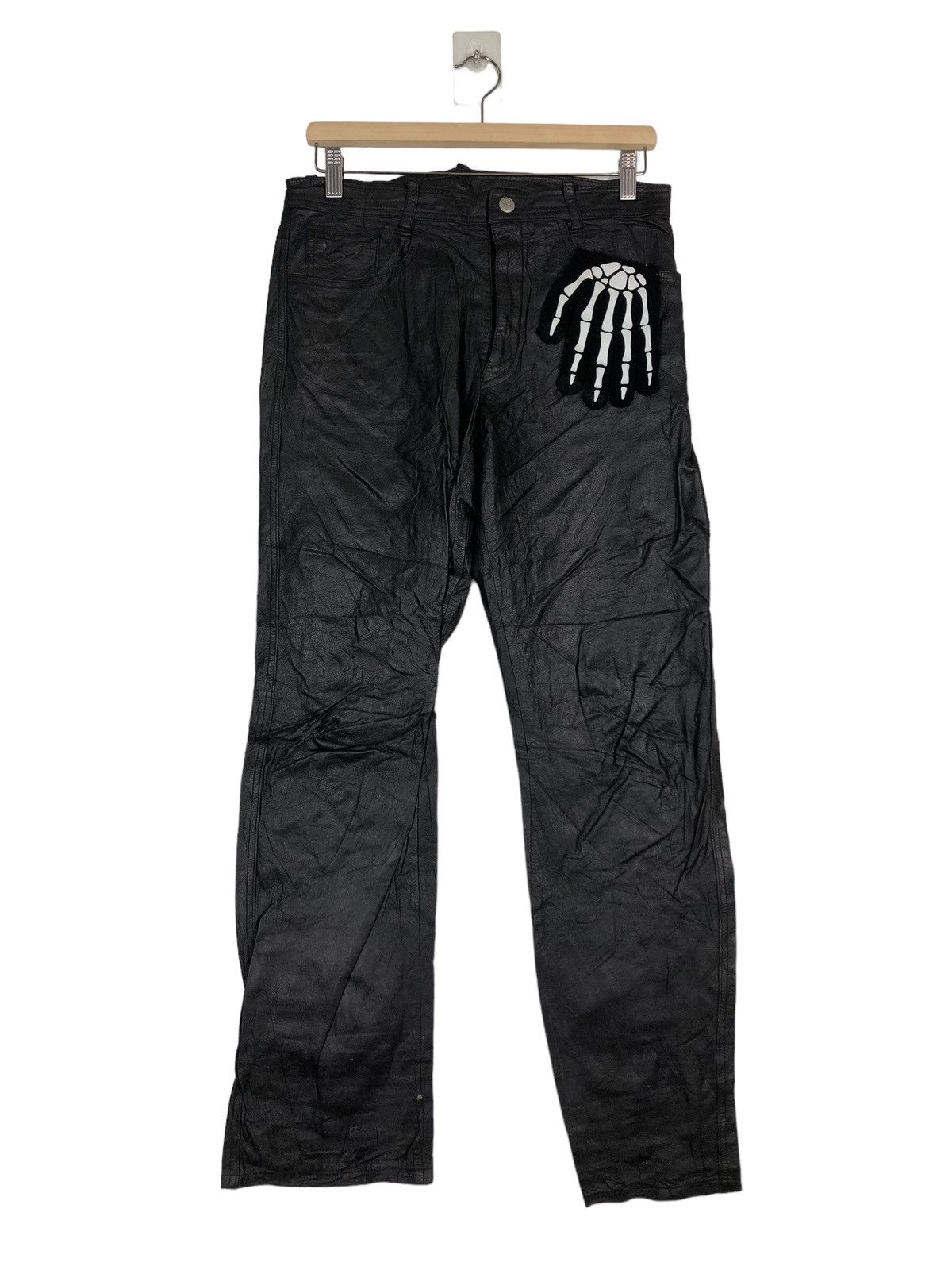 Genuine Leather 🔥90’s Genuine Leather Pants Racing Union Made Issey Miyake Size US 32 / EU 48 - 1 Thumbnail