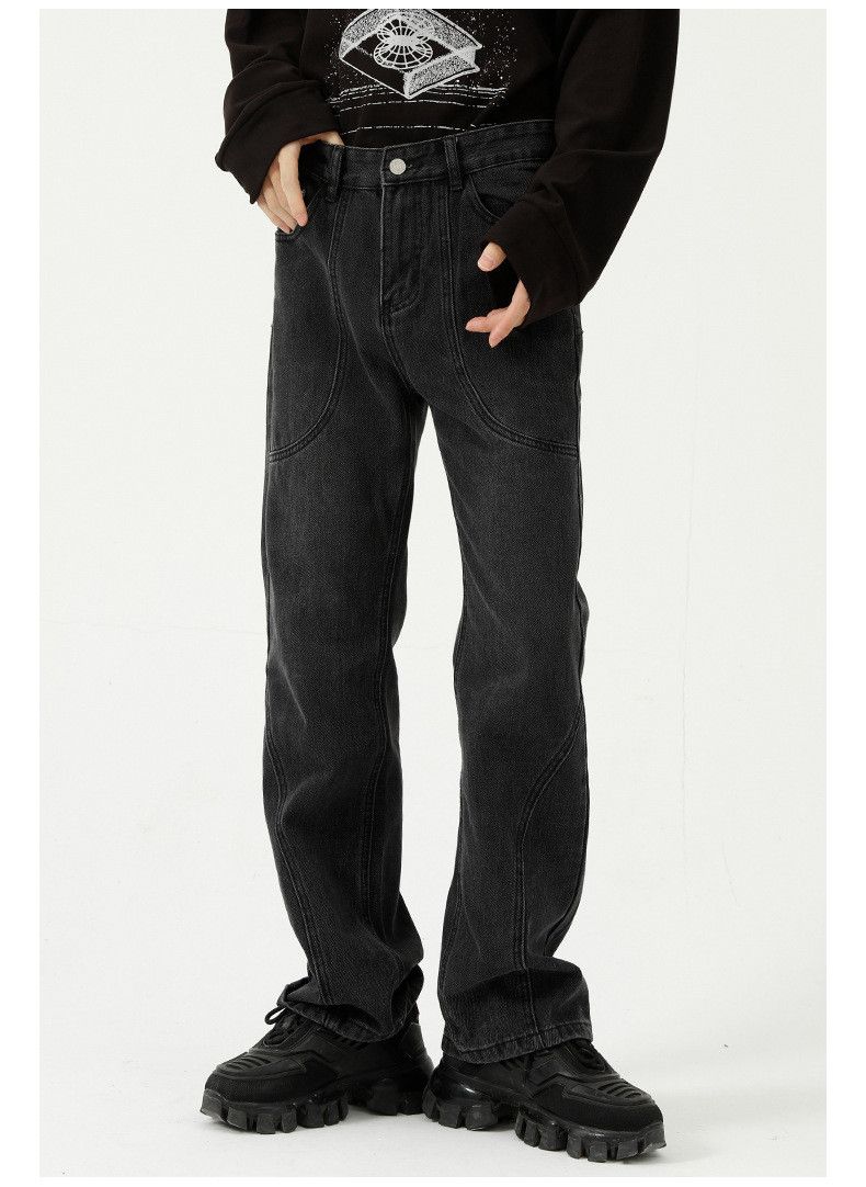 Japanese Brand × Jean Japanese retro trend straight flared jeans for men Size US 32 / EU 48 - 1 Thumbnail