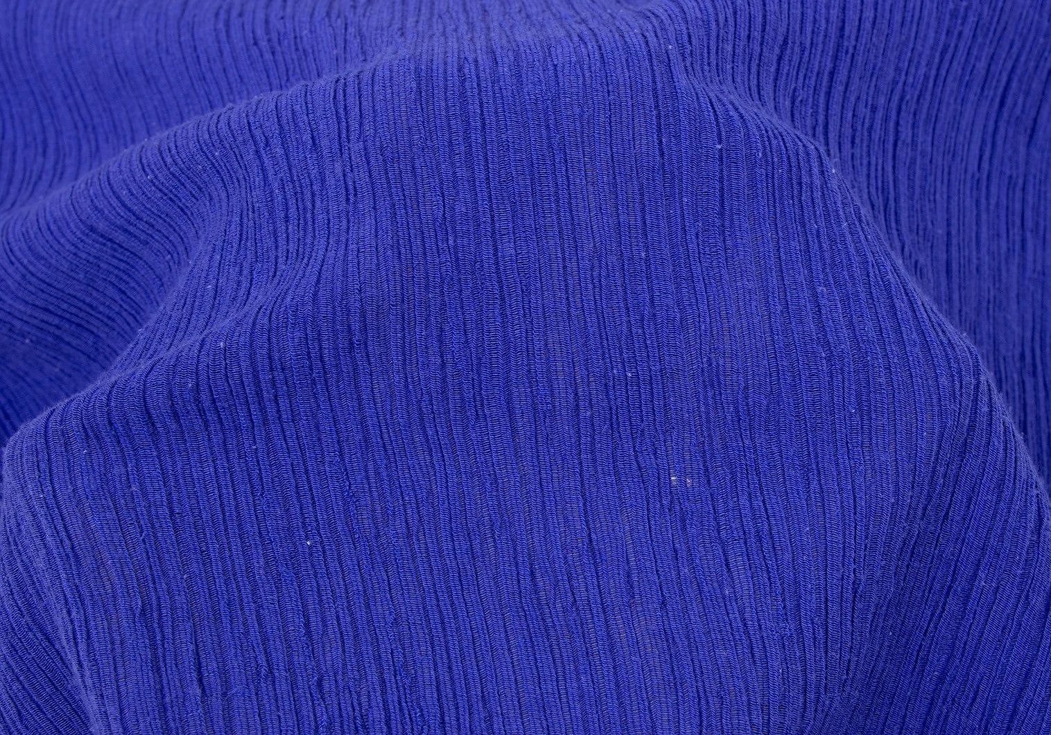 Issey Miyake Poly Cotton Short Sleeve Knit Top in Blue 4 Size US XL / EU 56 / 4 - 9 Thumbnail