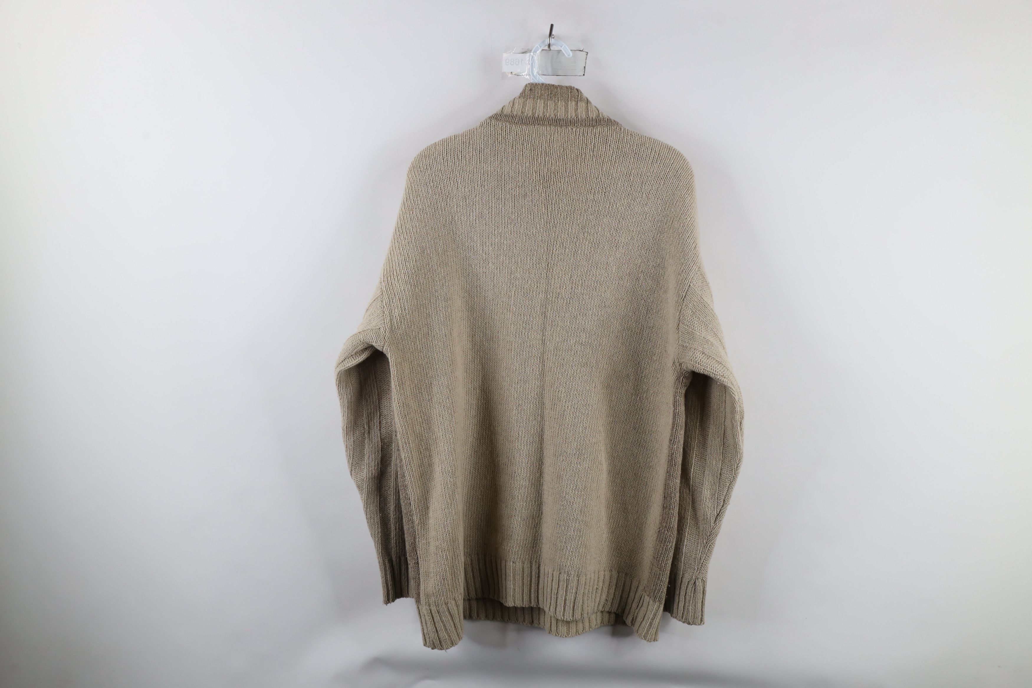 Vintage Vintage 90s Streetwear Chunky Ribbed Knit Mock Neck Sweater Size US L / EU 52-54 / 3 - 6 Thumbnail