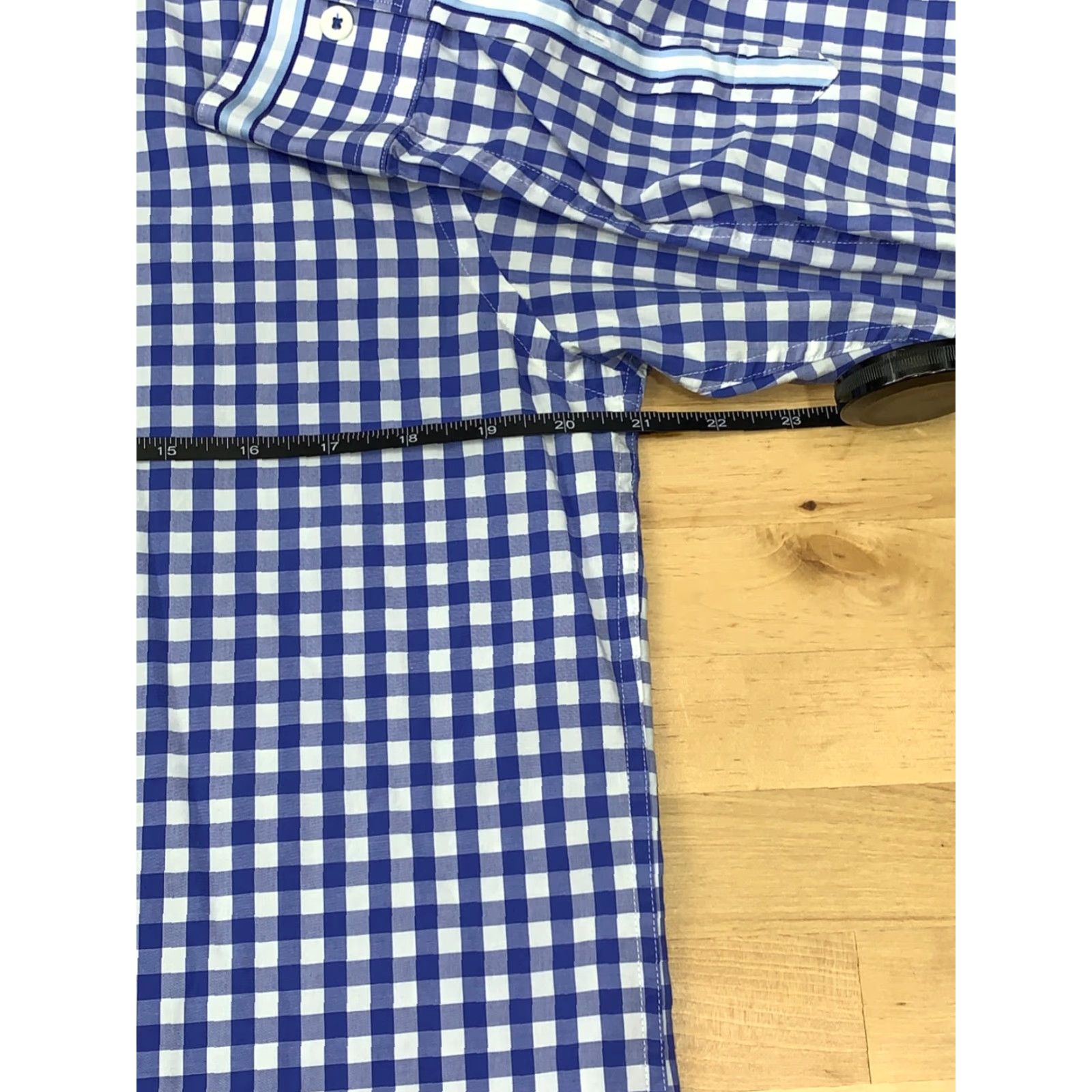 BUGATCHI Bugatchi Uomo Button-Down Shirt M Blue Checks Long Sleeve Shirt Mens Size US M / EU 48-50 / 2 - 7 Thumbnail