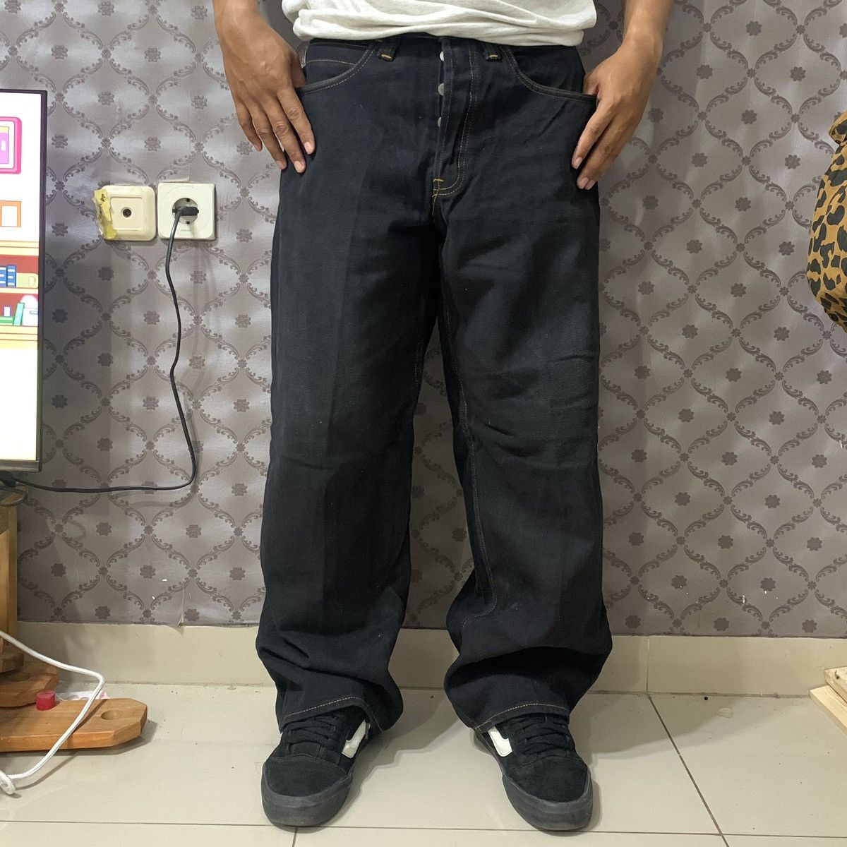 Alien Workshop Vtg Rare Alien Workshop Pants Jeans Y2K Glow In The Dark Size US 36 / EU 52 - 18 Thumbnail