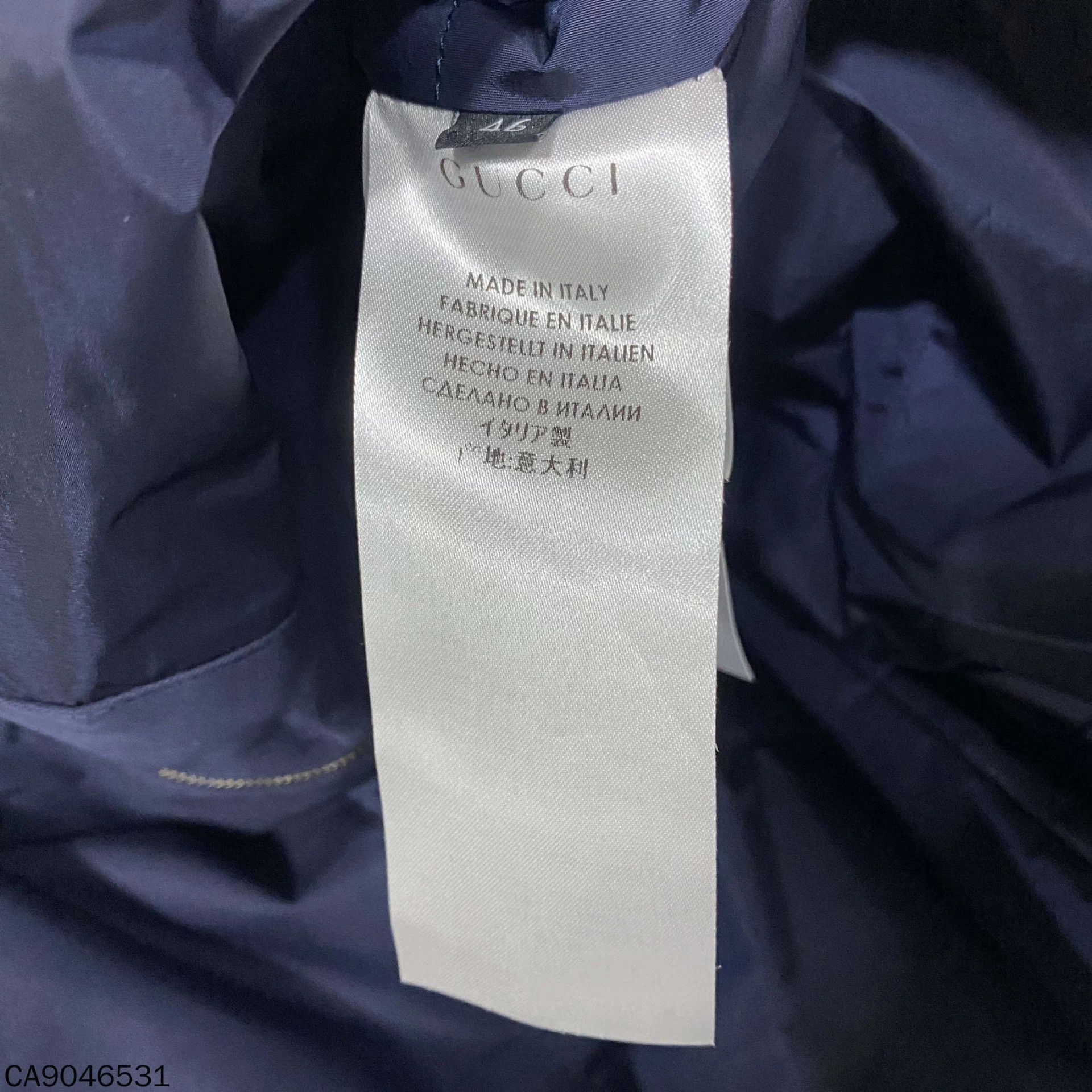 Gucci Gucci Navy Men's 46 Jacket Size US S / EU 44-46 / 1 - 4 Thumbnail