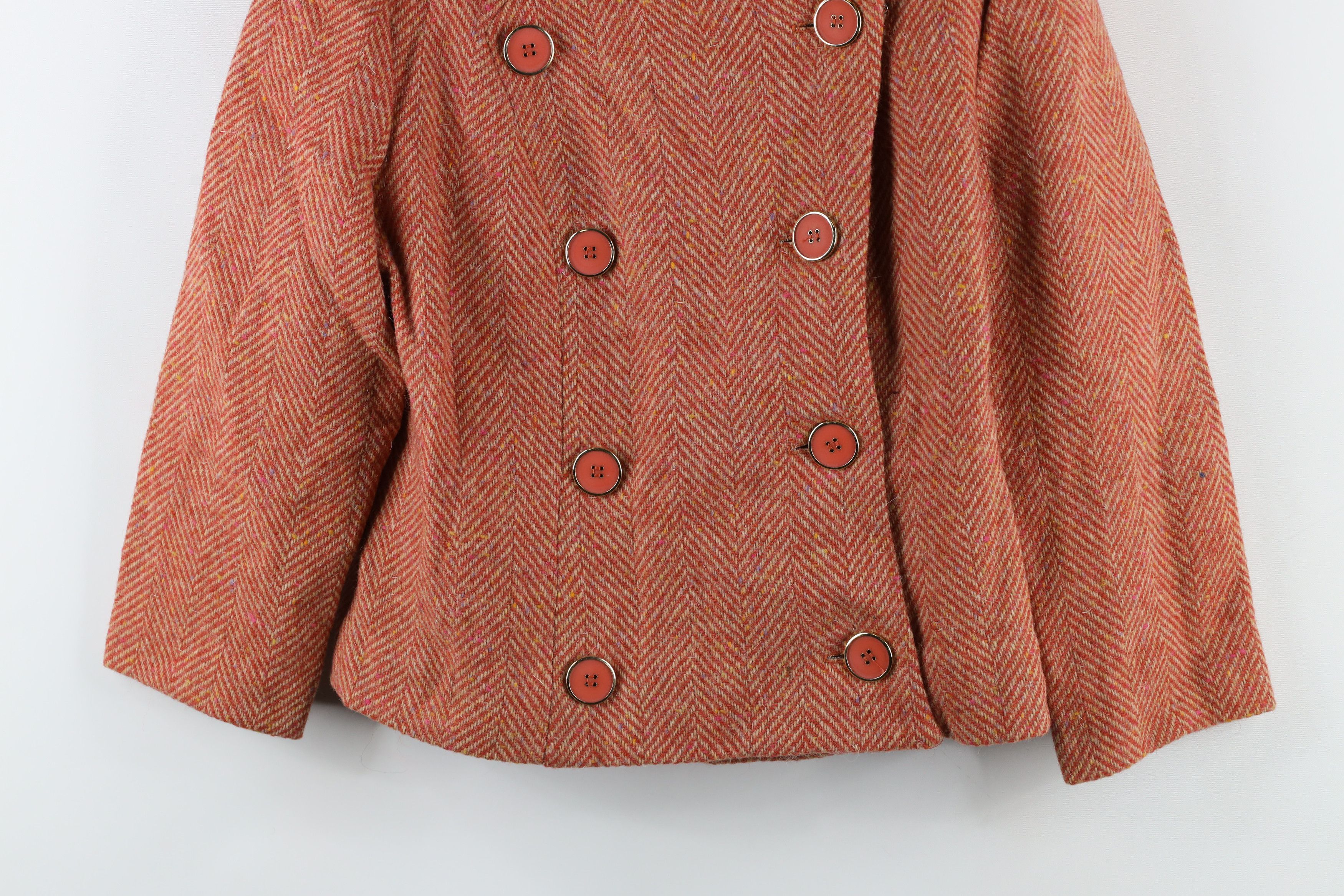 Vintage Vintage 50s Rockabilly Wool Herringbone Blazer Jacket Size S / US 4 / IT 40 - 3 Thumbnail