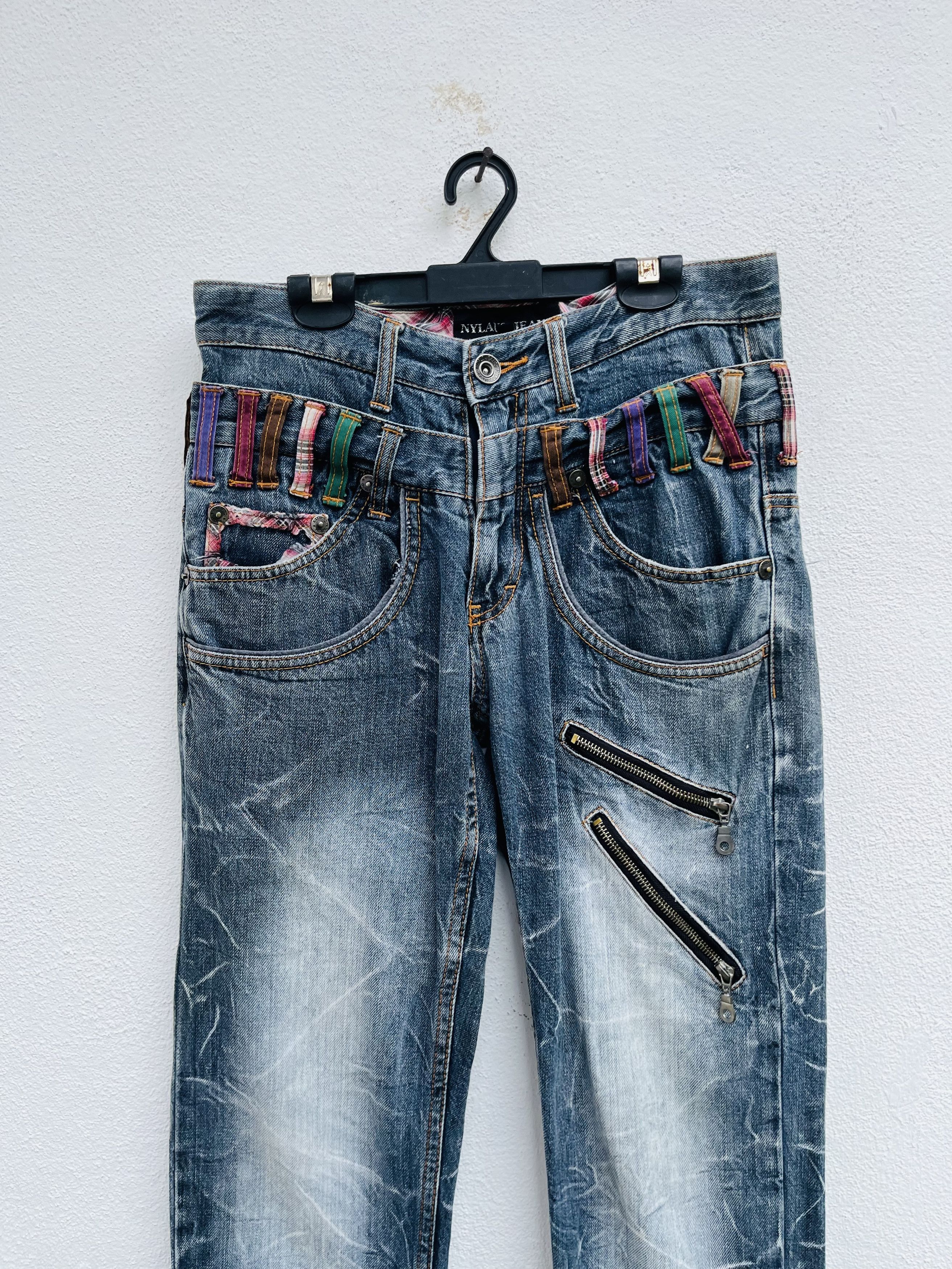 Japanese Brand × Vintage Vintage Nylaus Jeans Japanese Distressed Fashion Style Size US 29 - 3 Thumbnail
