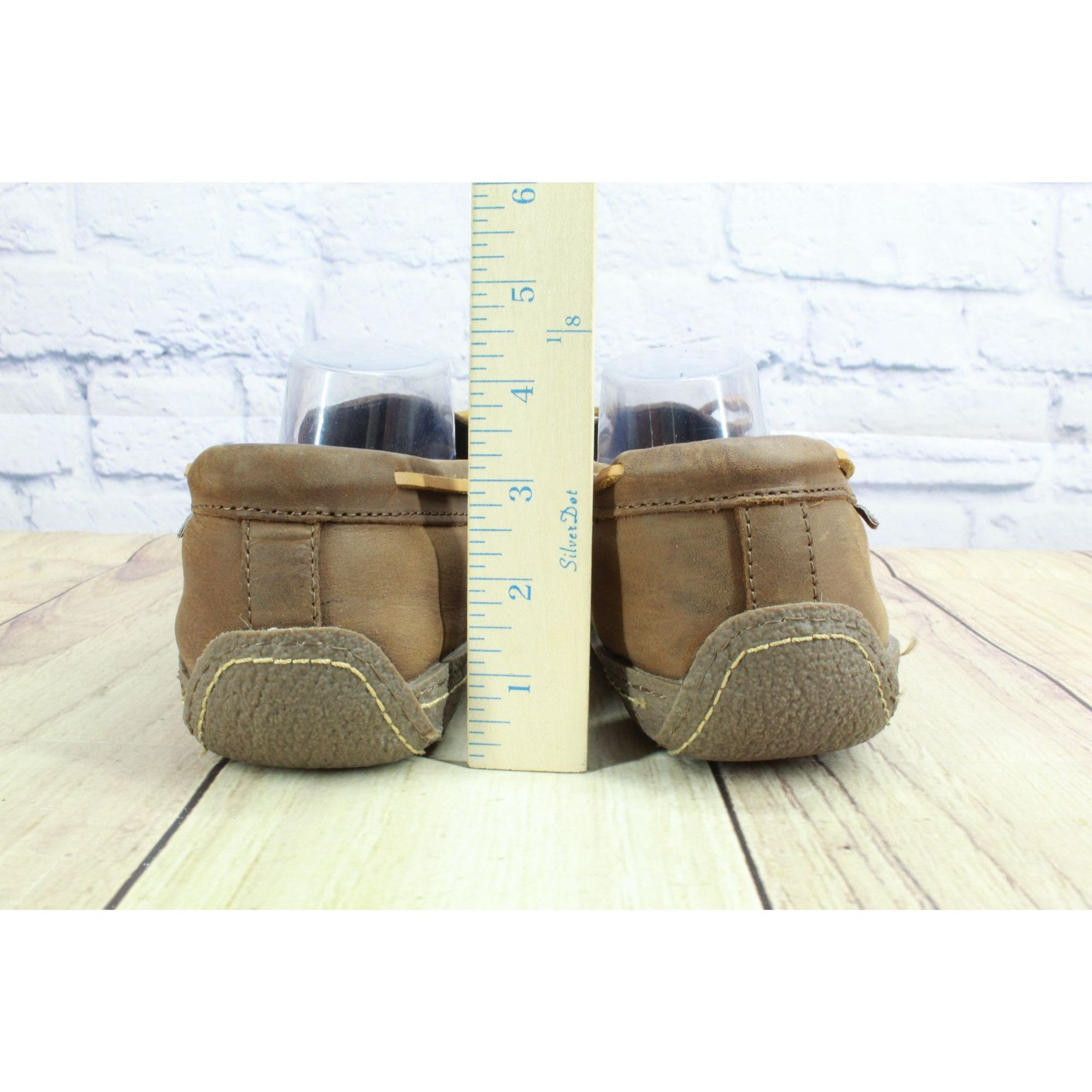 L.L. Bean LL Bean Men's Brown Leather Handsewn Slippers Size US 13 / EU 46 - 6 Thumbnail