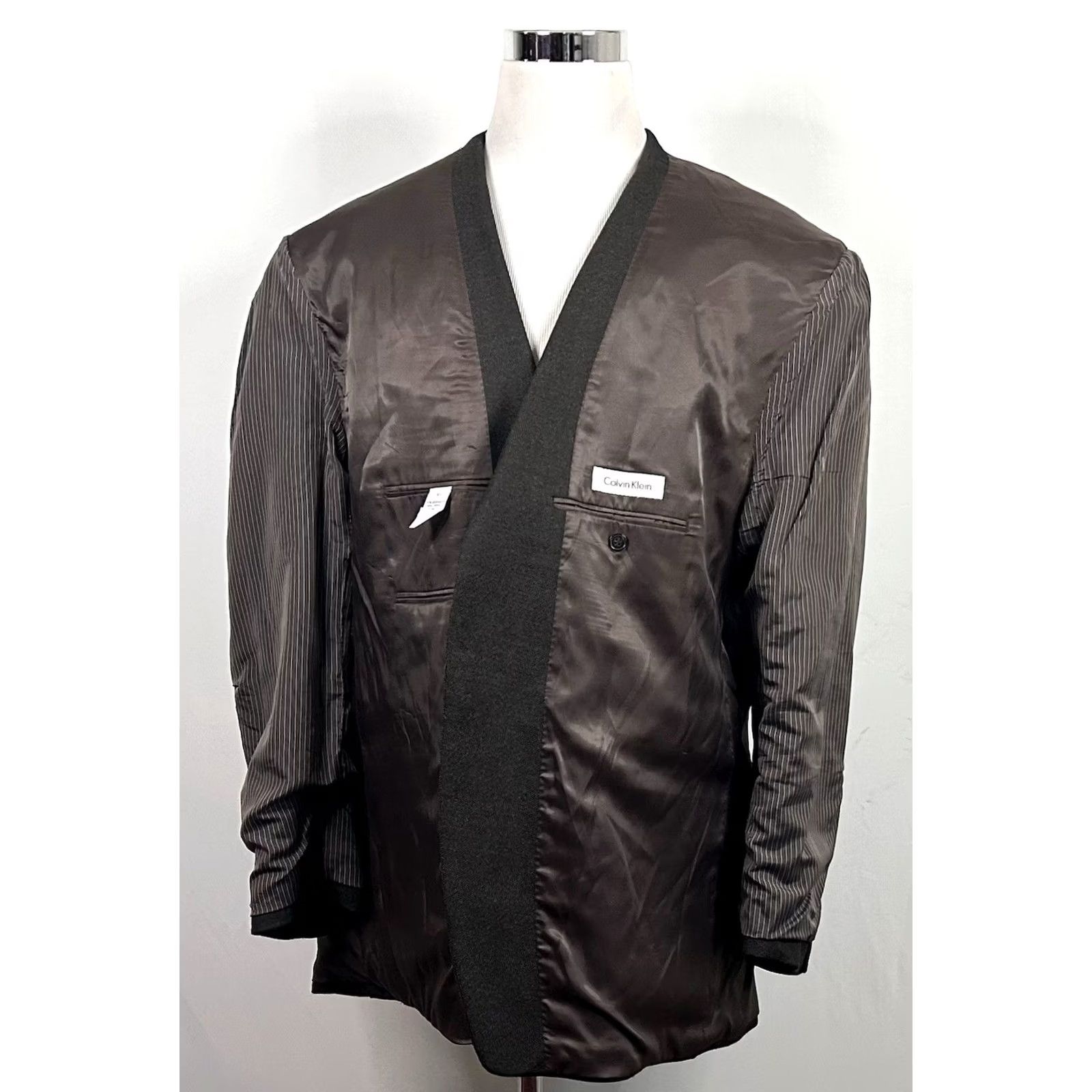 Calvin Klein Calvin Klein Sport Coat 52L Brown Wool Peak Lapel Two Button Double Vented Men Size 52 Jacket Long Formal 2 Piece Mens 100% Wool Big & Tall Size US XS / EU 42 / 0 - 7 Thumbnail