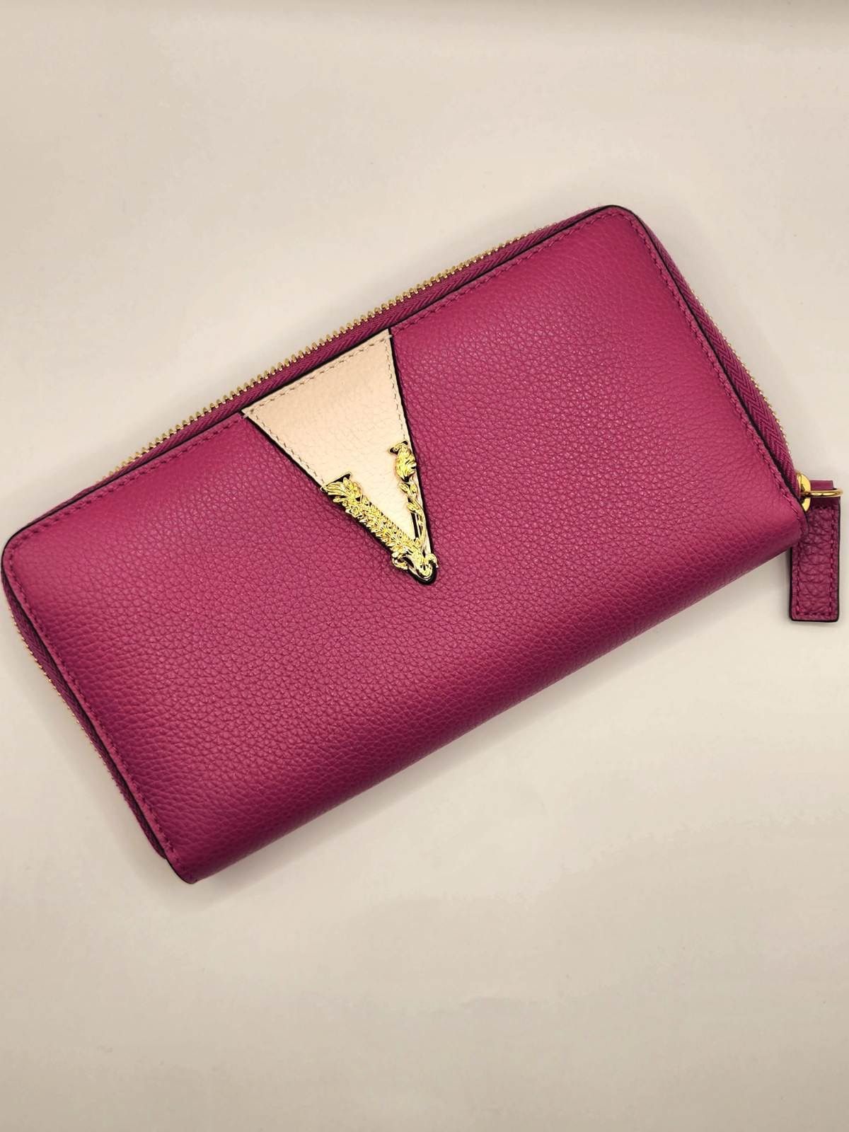 Versace Versace Pink Virtus Continental Long Wallet Size ONE SIZE - 4 Thumbnail