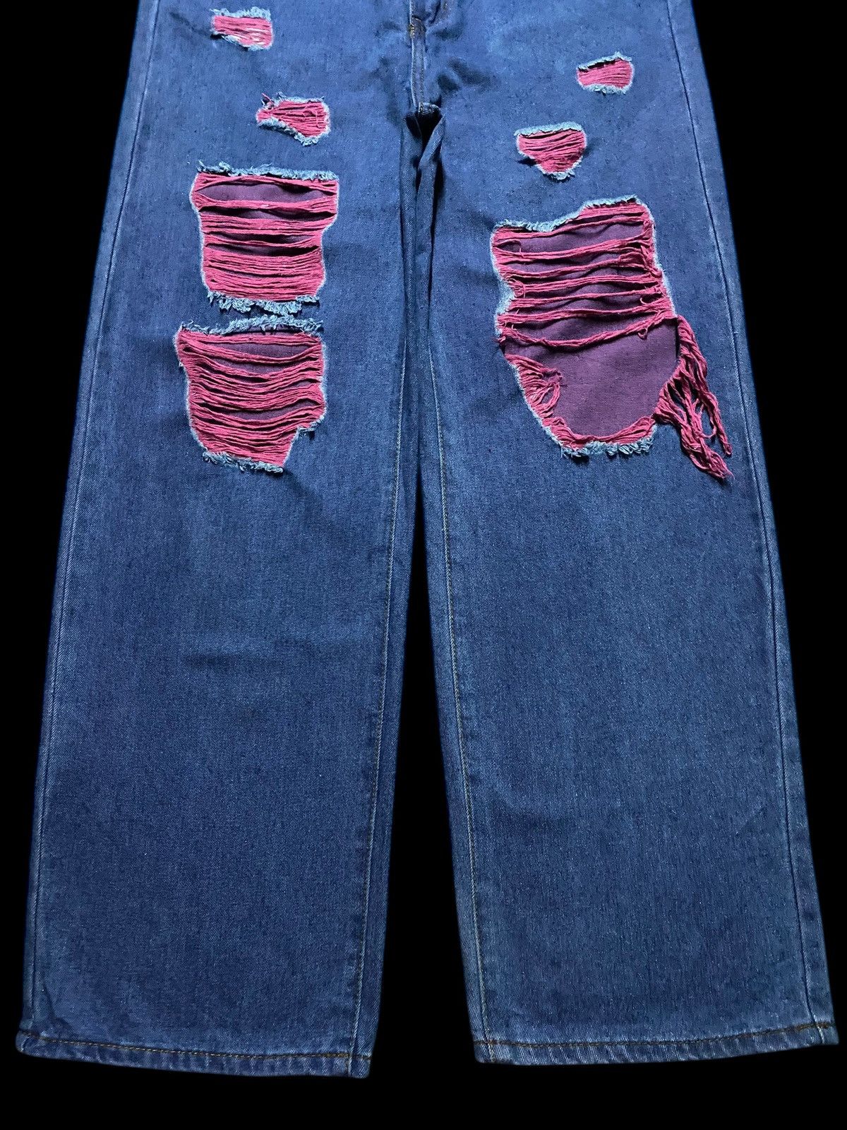 Japanese Brand Vintage Japanese Brand Romwe Nice Ripped Baggy Jeans Size US 31 - 5 Thumbnail