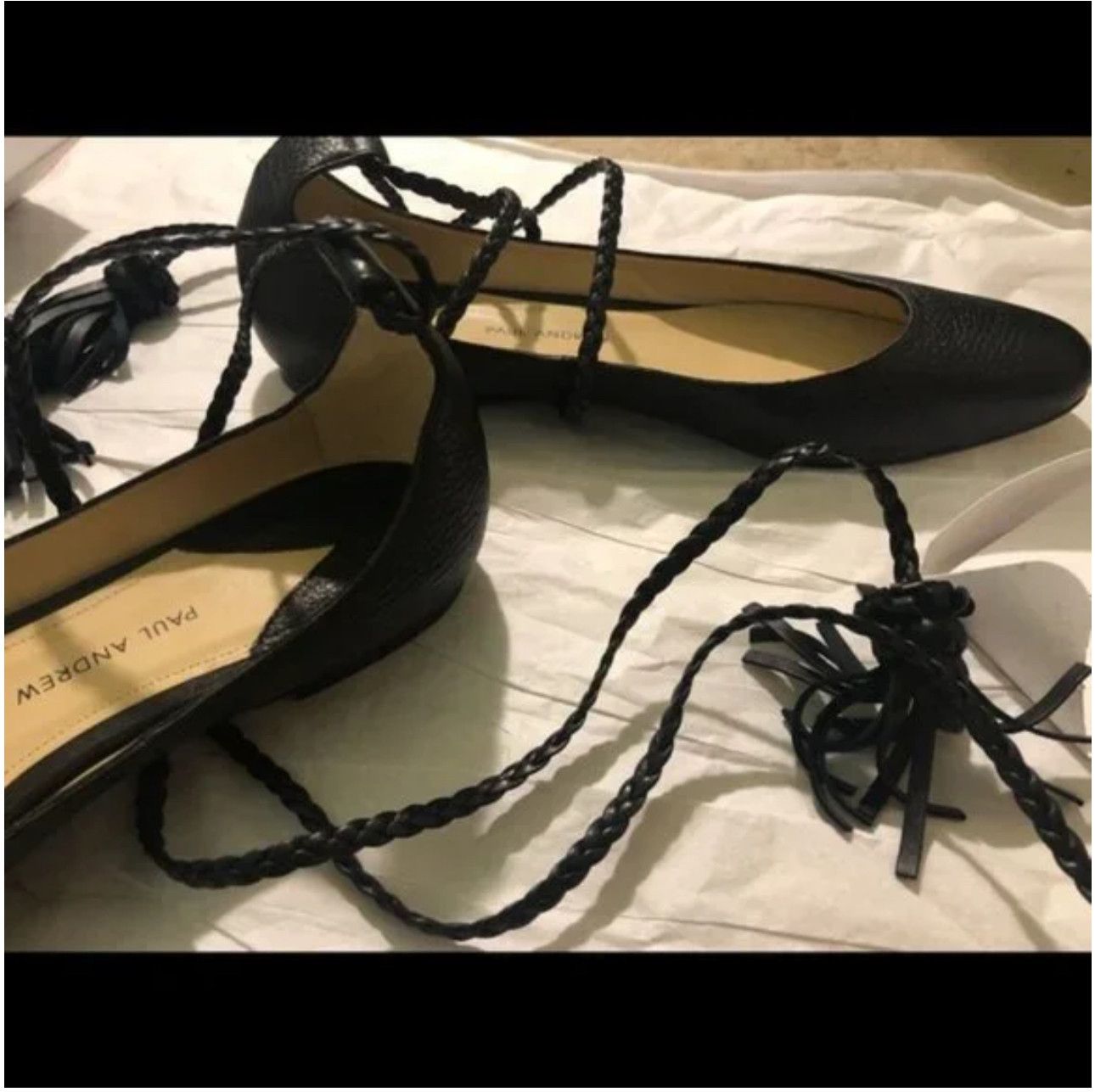 Paul Andrew Paul Andrew Wrap Tassel Ballerina Flats Black Size US 10 / IT 40 - 5 Thumbnail
