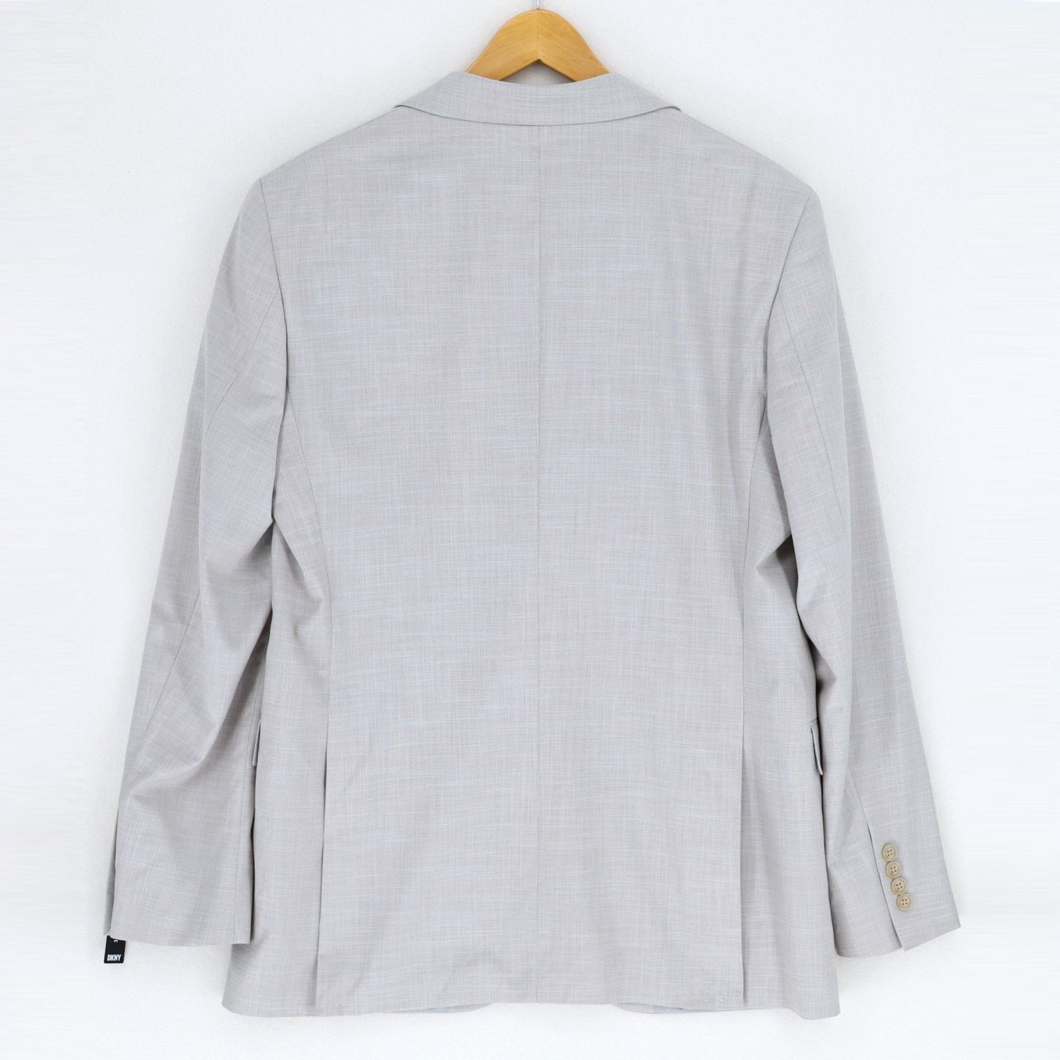 DKNY DKNY Men's Light Grey Stretch Modern-Fit Suit Jacket 42L Size 42L - 5 Thumbnail