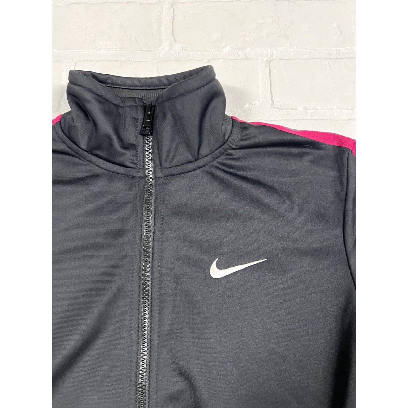 Nike Nike Track Jacket Womens M Black Stripes Full Zip Athletic Casual Jacket Size M / US 6-8 / IT 42-44 - 3 Thumbnail