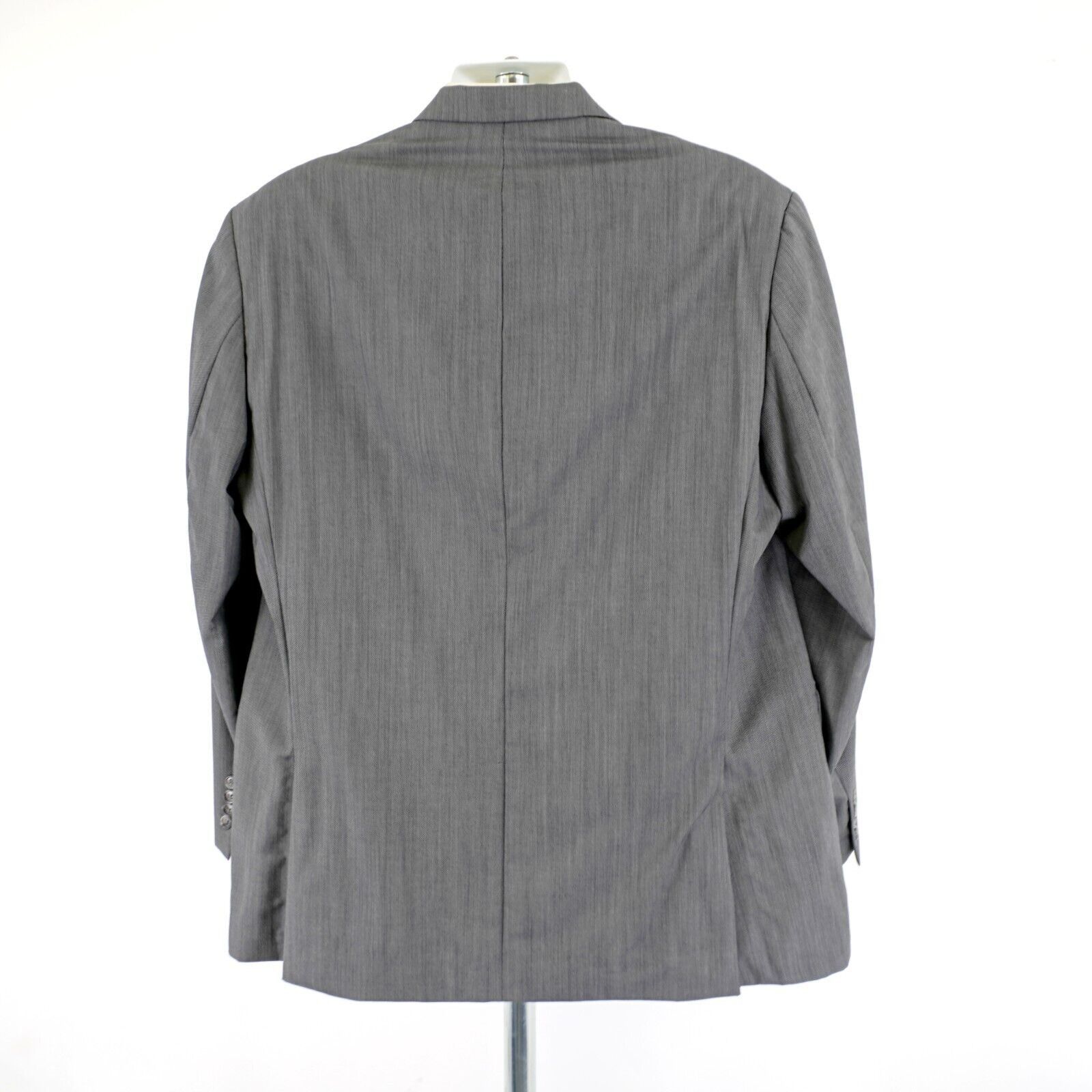 Calvin Klein Calvin Klein Wool Gray Birdesye Peak Lapel 44L Blazer 2 Butt Size 44L - 6 Thumbnail